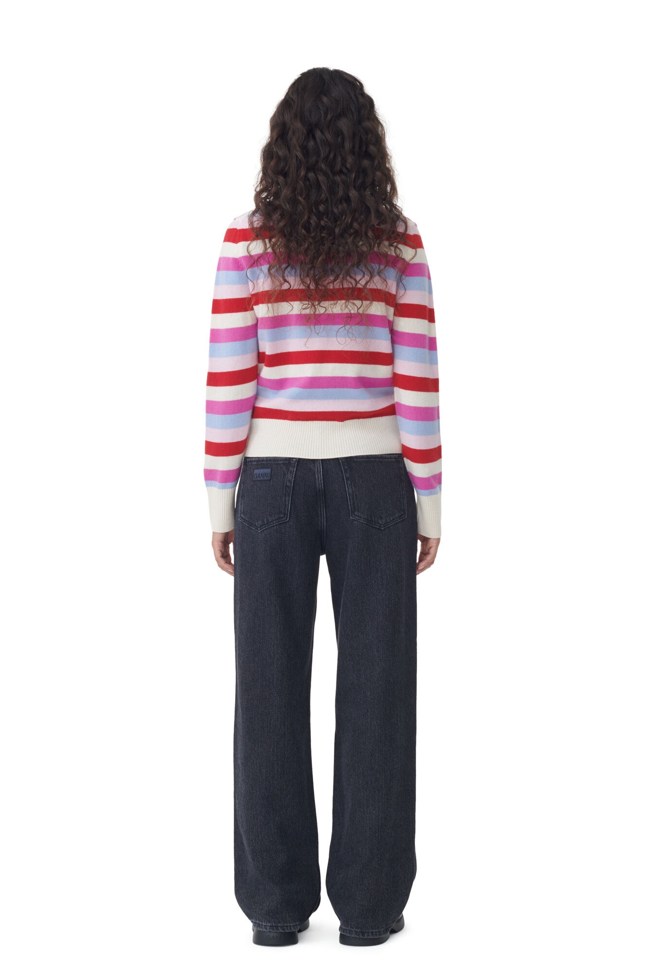 STRIPED COLLAR PULLOVER - 6