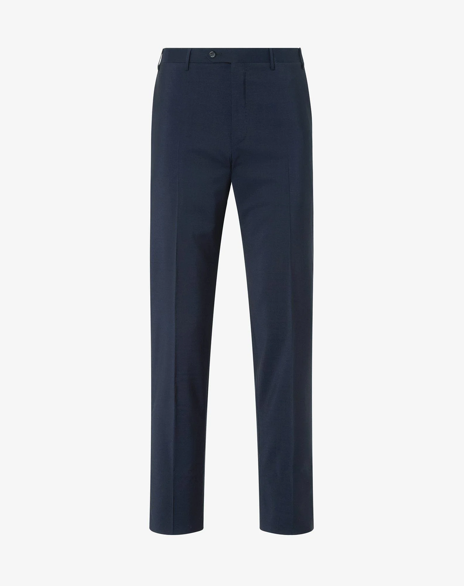 Navy blue wool and mohair trousers - 1