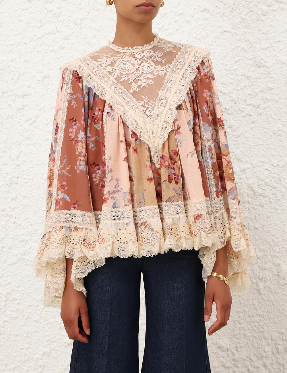 AWAKEN LACE TRIM BLOUSE - 2