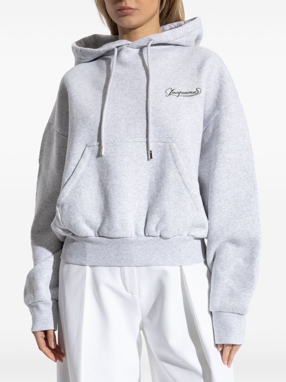 logo-embroidered hoodie - 3