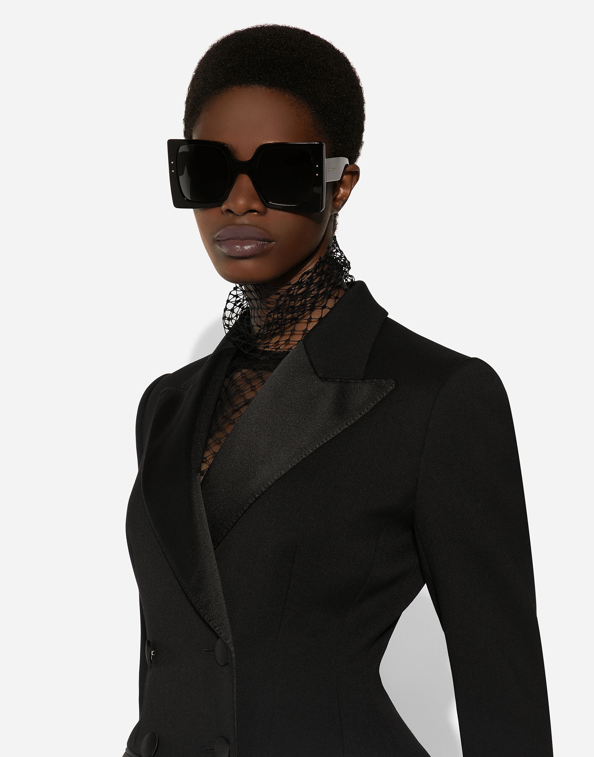 Long double-breasted Dolce tuxedo jacket in stretch wool - 6