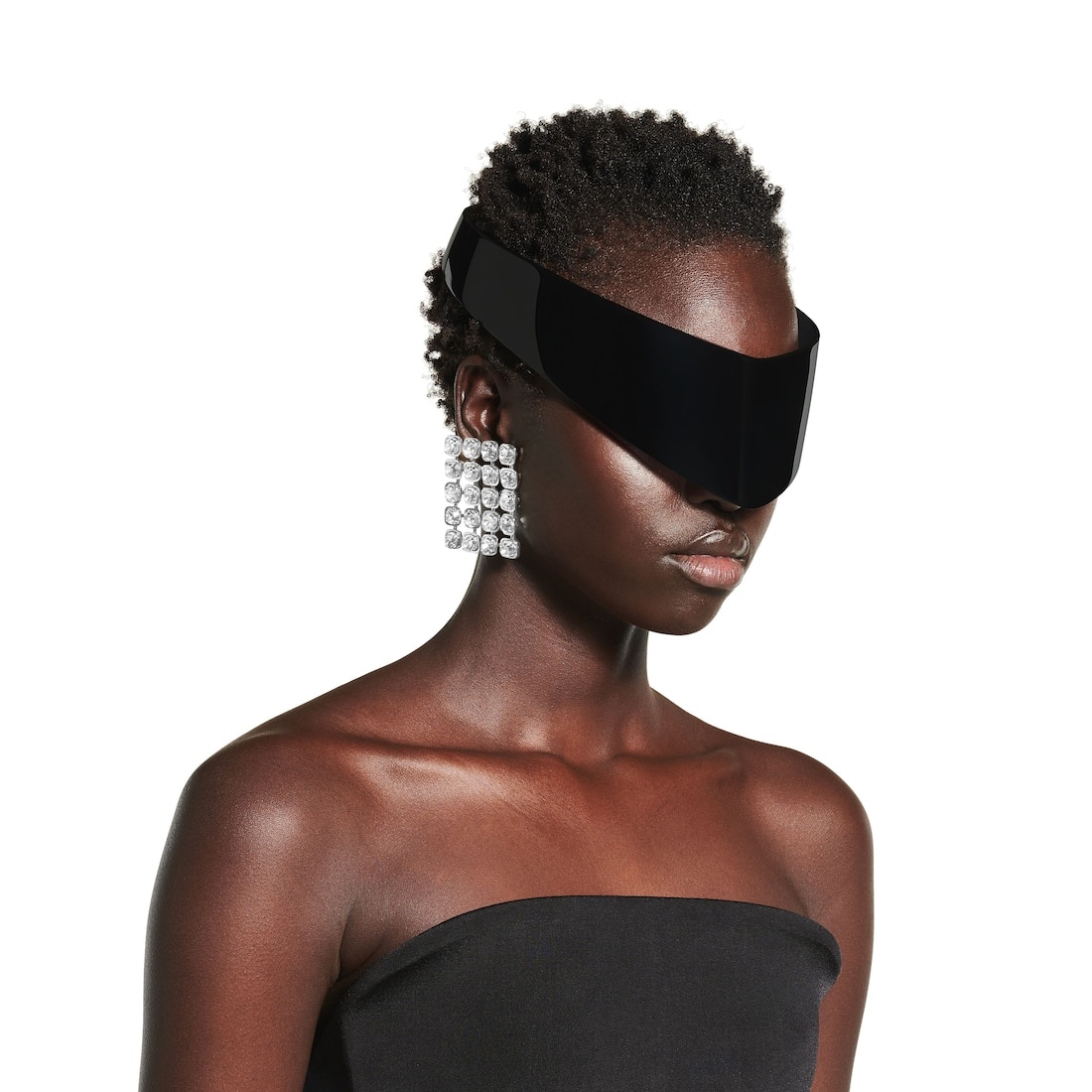 Women's 10pm Earrings in Shiny Silver - 6
