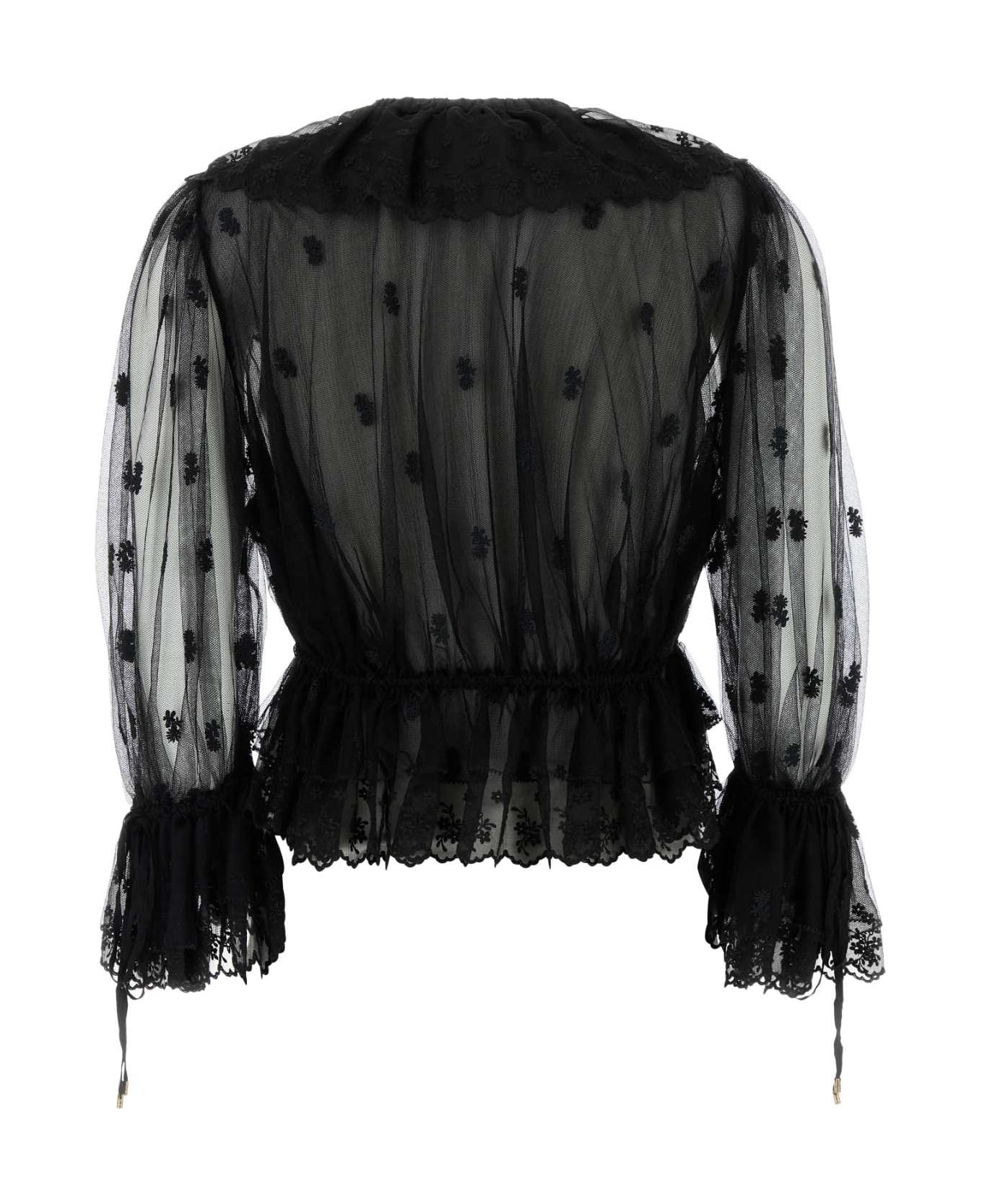 Black Tulle Top - 2