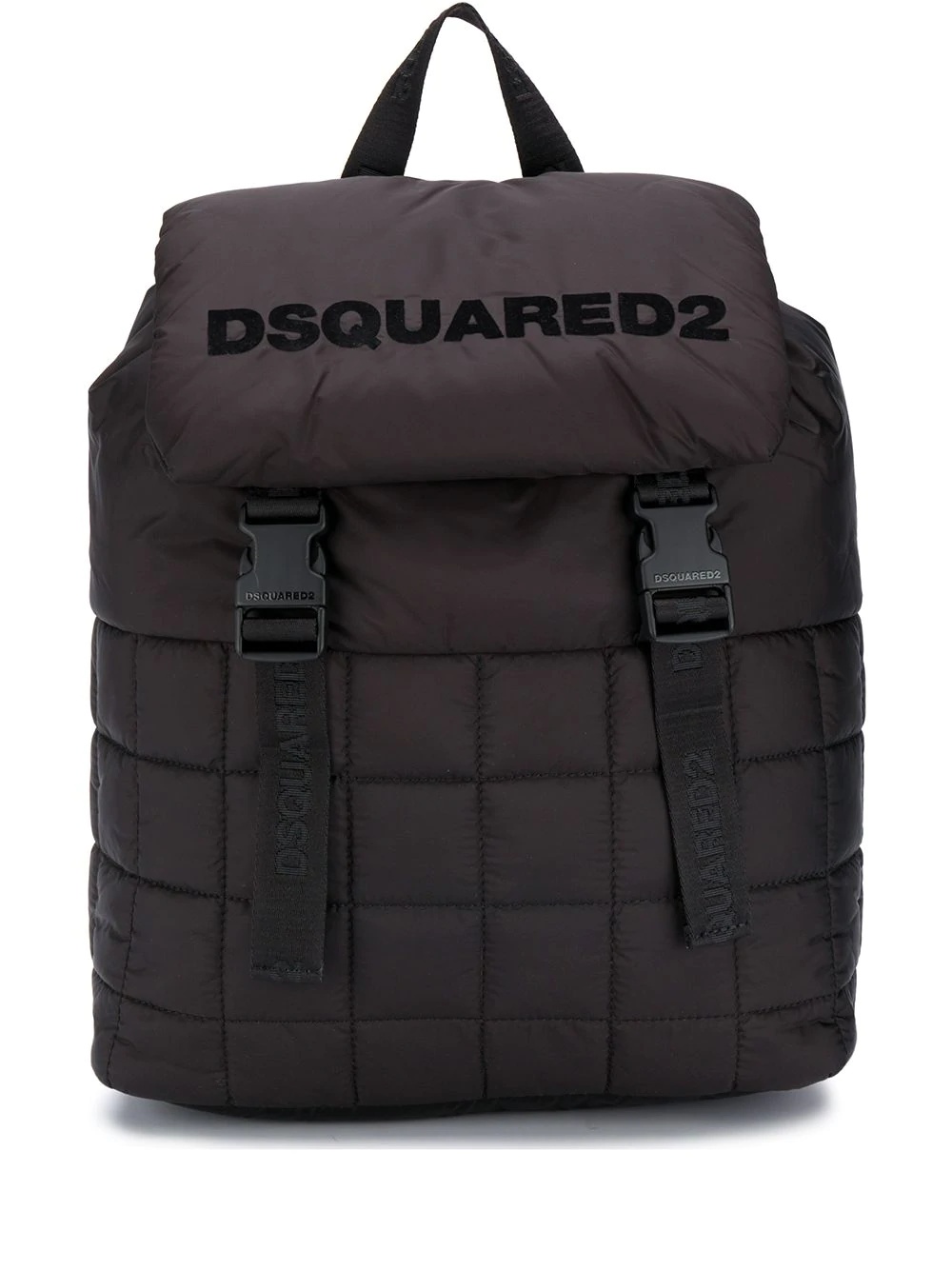 quilted logo backpack - 1