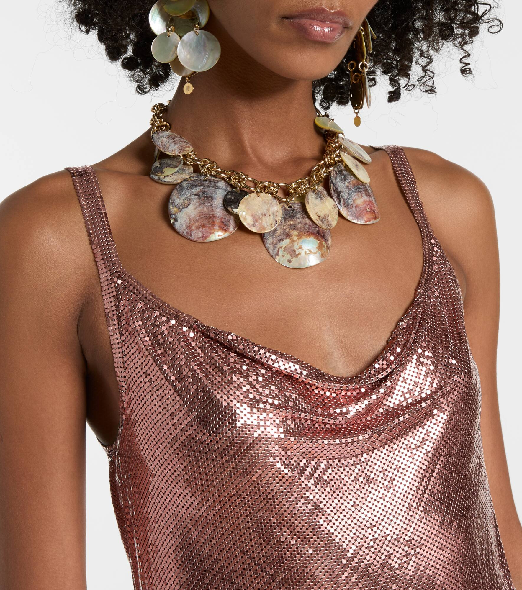 Fringed metallic midi dress - 4