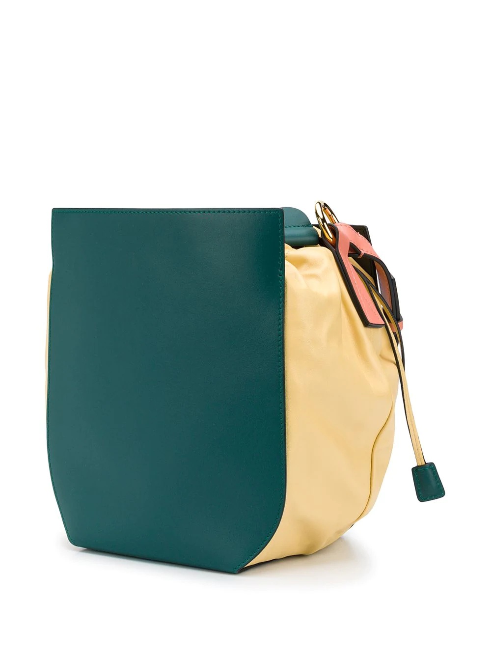 Gusset colour-block bucket bag - 3