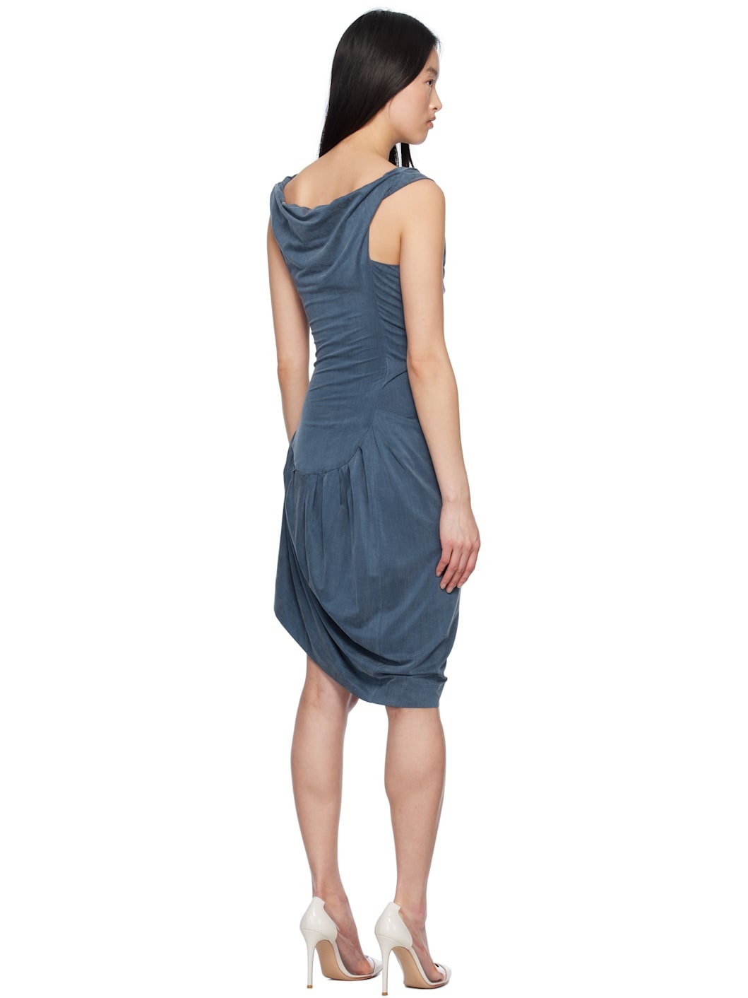 Navy Ginnie Jersey Midi Dress - 3