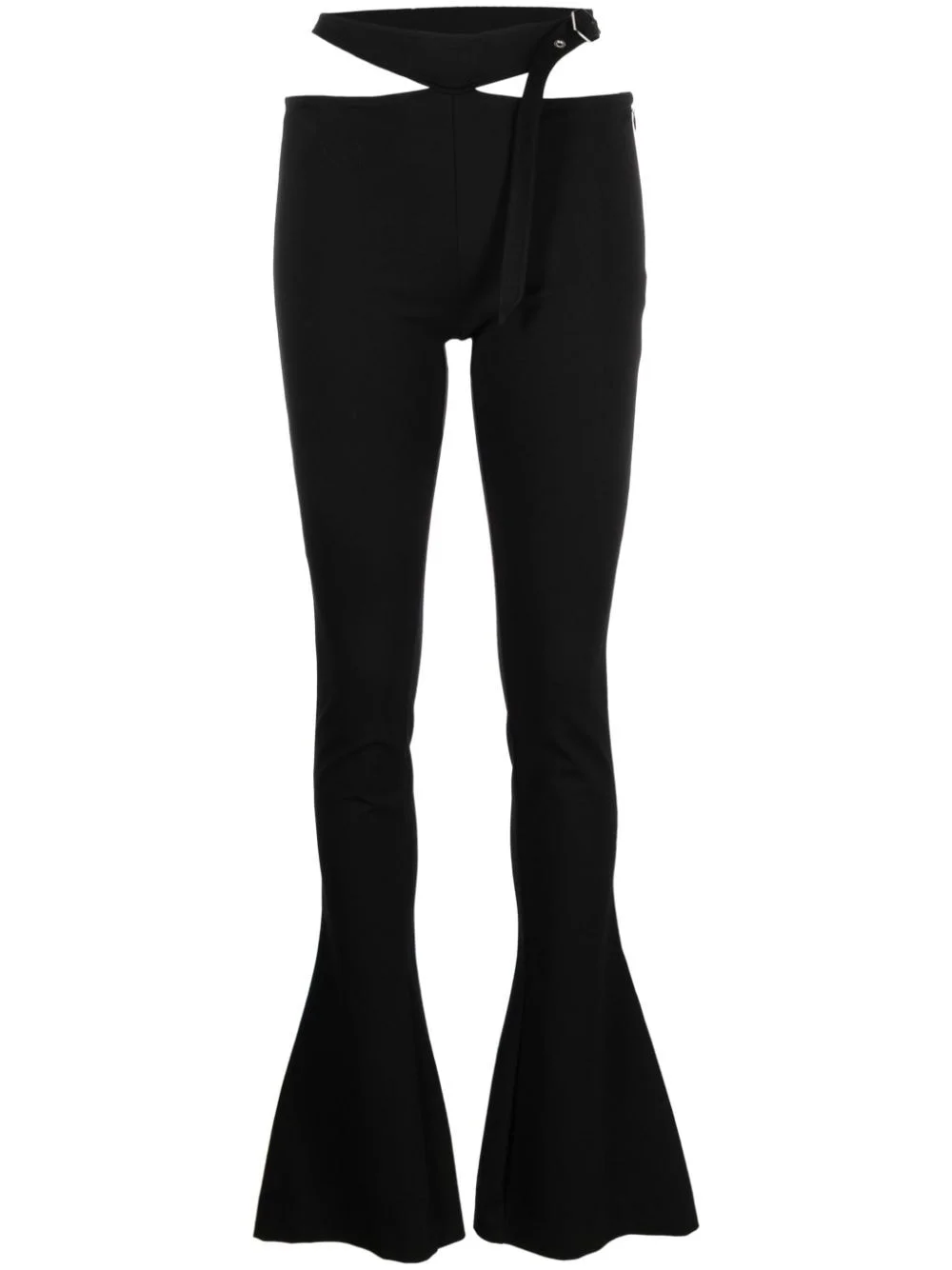 cut-out flared trousers - 1