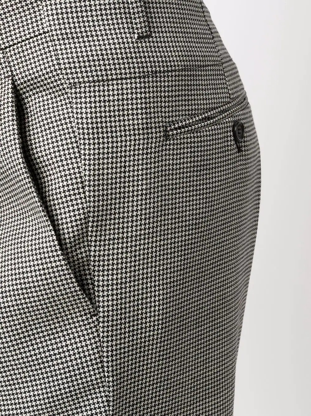 houndstooth-patterned cropped tailored trousers - 5
