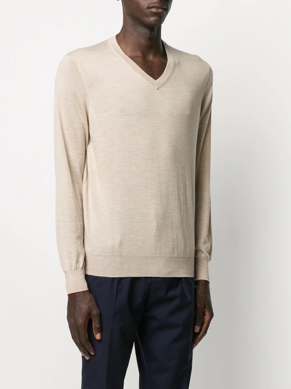 v-neck knit jumper - 3