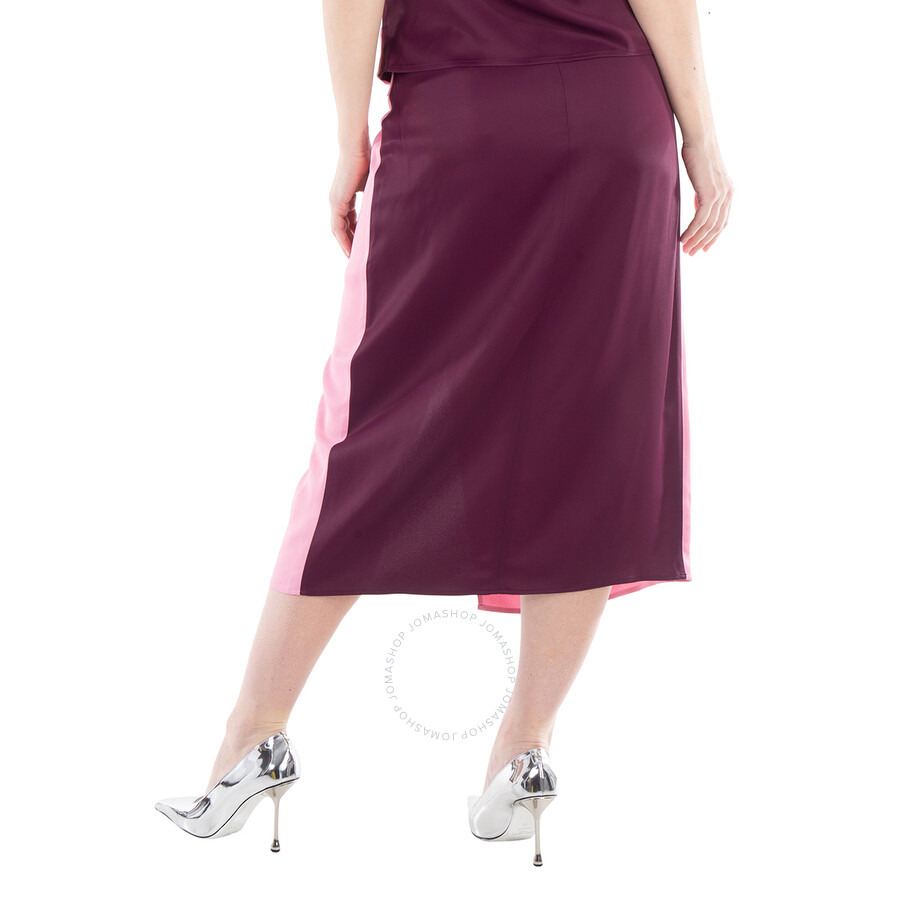 JW Anderson Draped Colour-Block Twisted Midi Skirt - 3