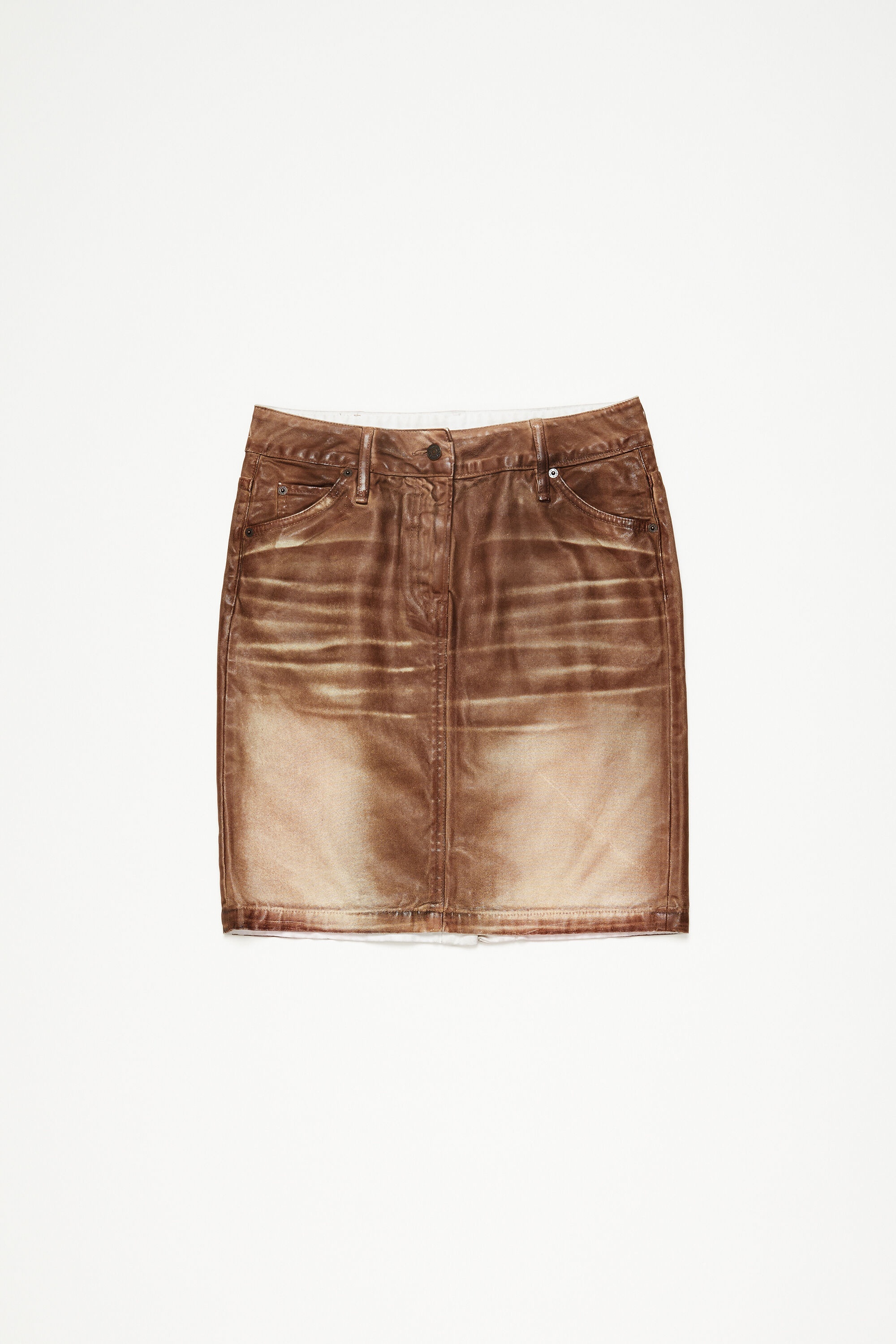 Printed skirt - Caramel/white - 7