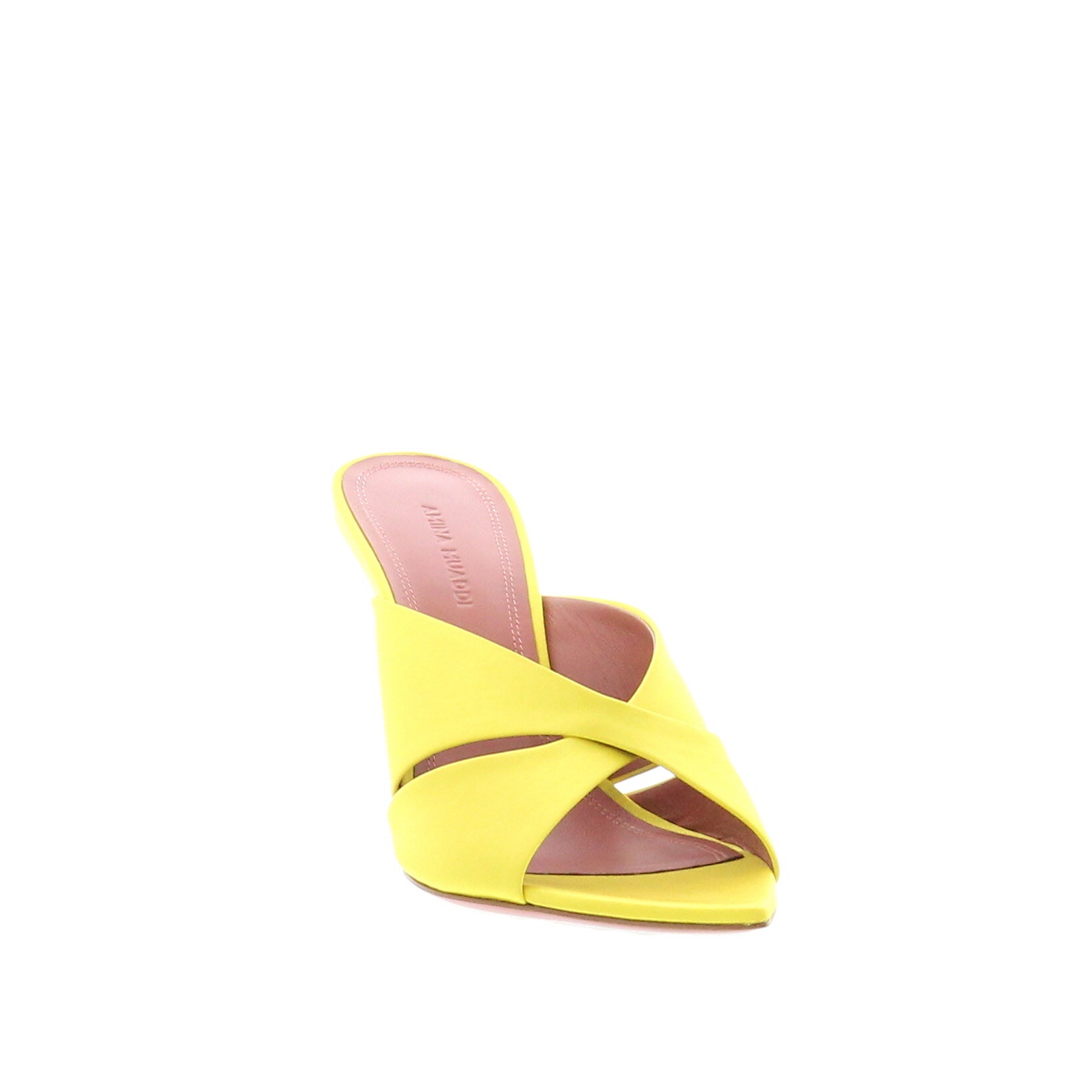 Amina Muaddi – Samantha Slipper – Satin Lime - 2