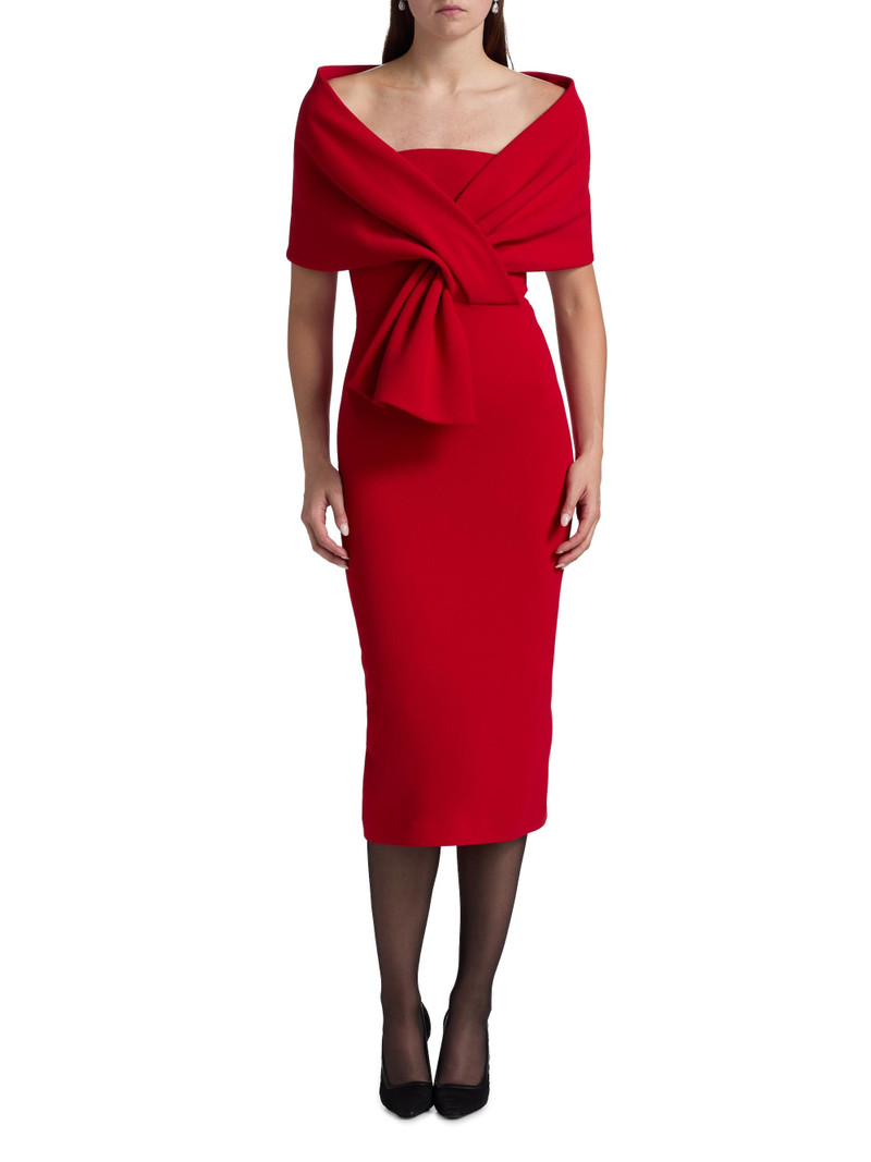 Women's Off-The-Shoulder Cocktail Dress - Red 3