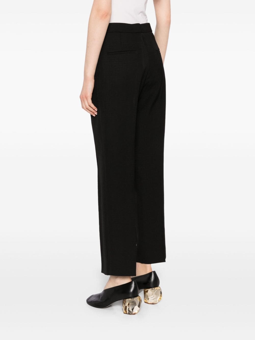 straight-leg high-waist trousers - 4