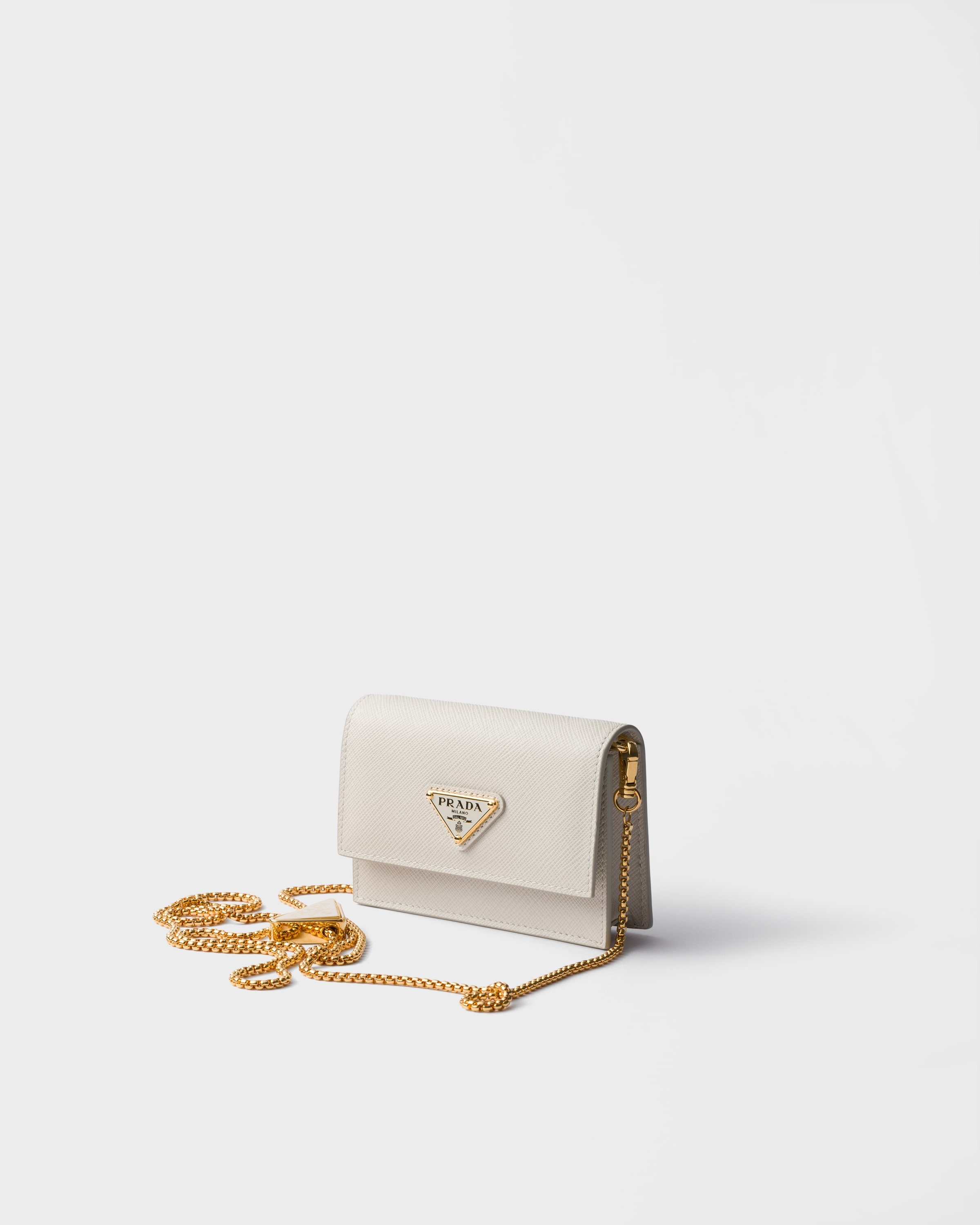 Saffiano leather card holder with shoulder strap - 2