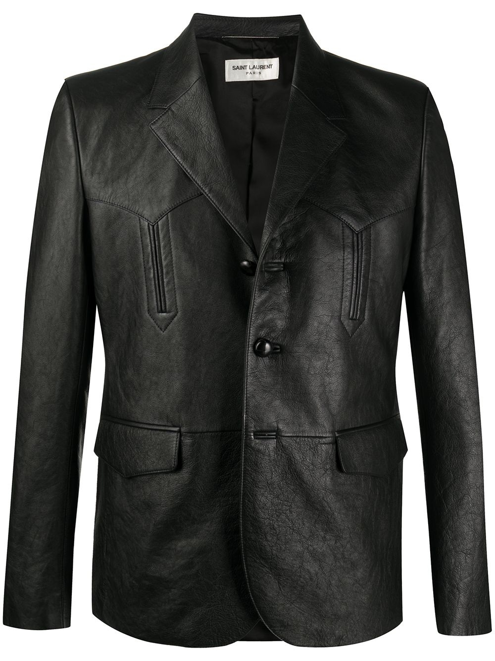 lambskin blazer - 1