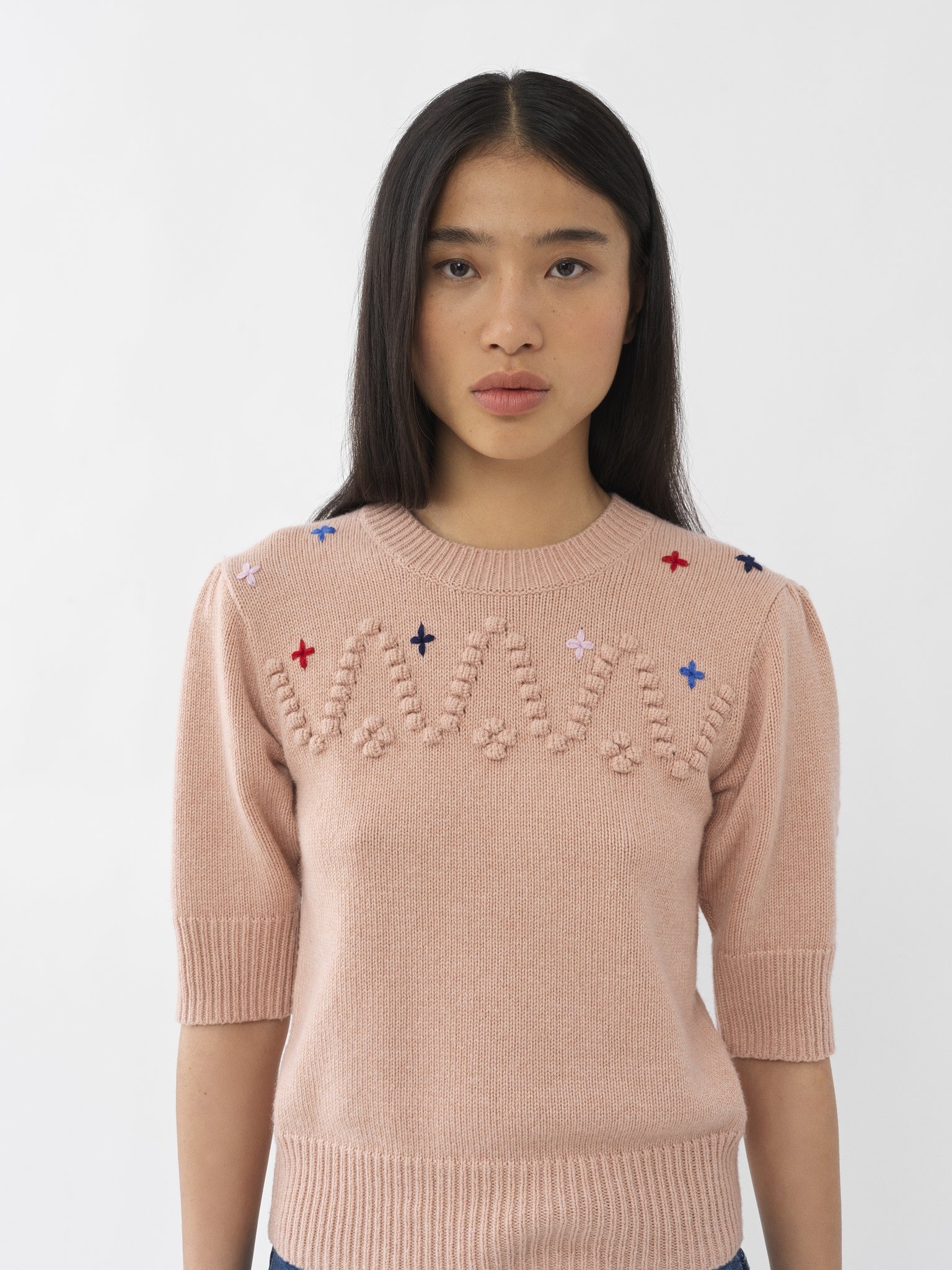 BUBBLE STITCH KNIT TOP - 2