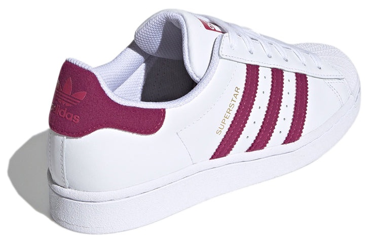 (WMNS) adidas originals Superstar 'White Red Gold' S42645 - 4