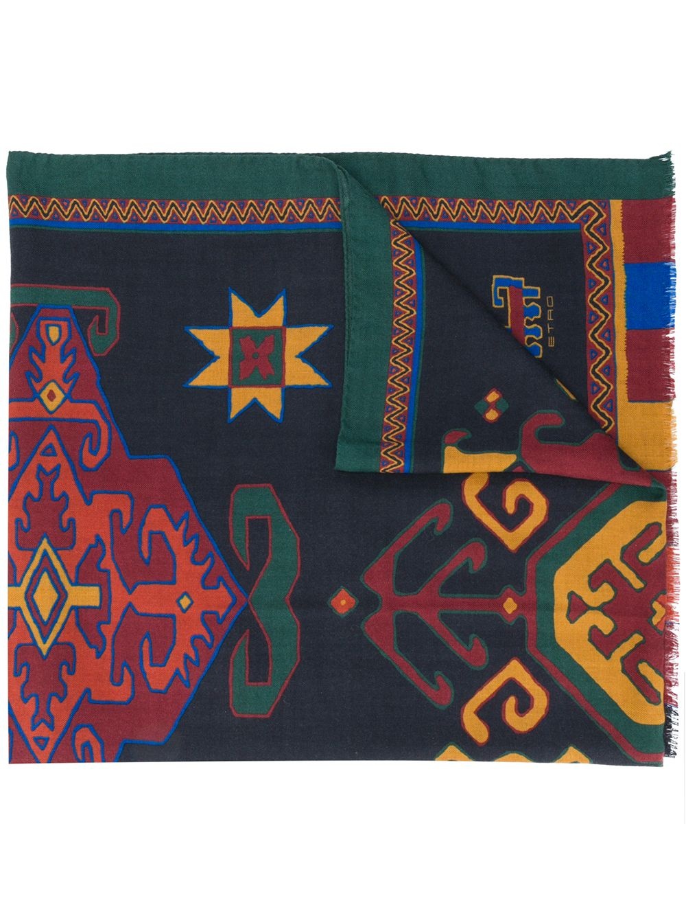 ethnic print scarf  - 1