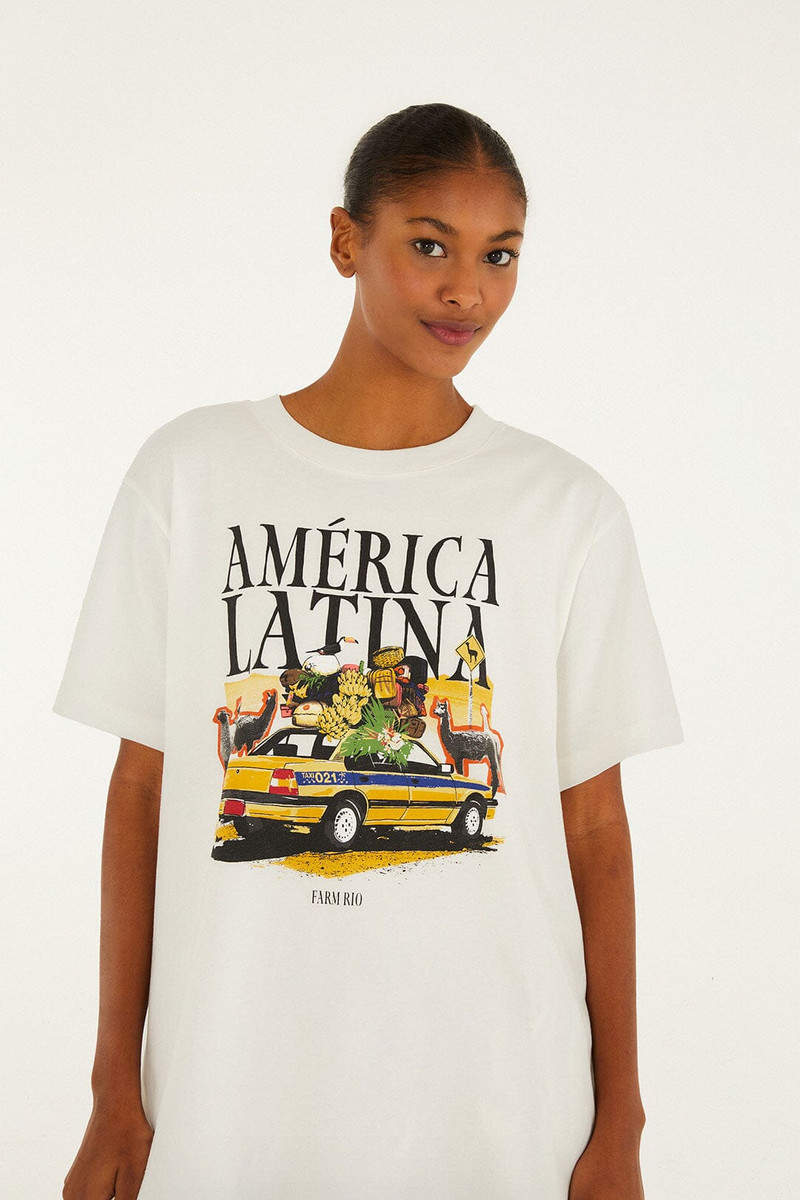 Off-White America Latina Relaxed Organic Cotton T-Shirt 1