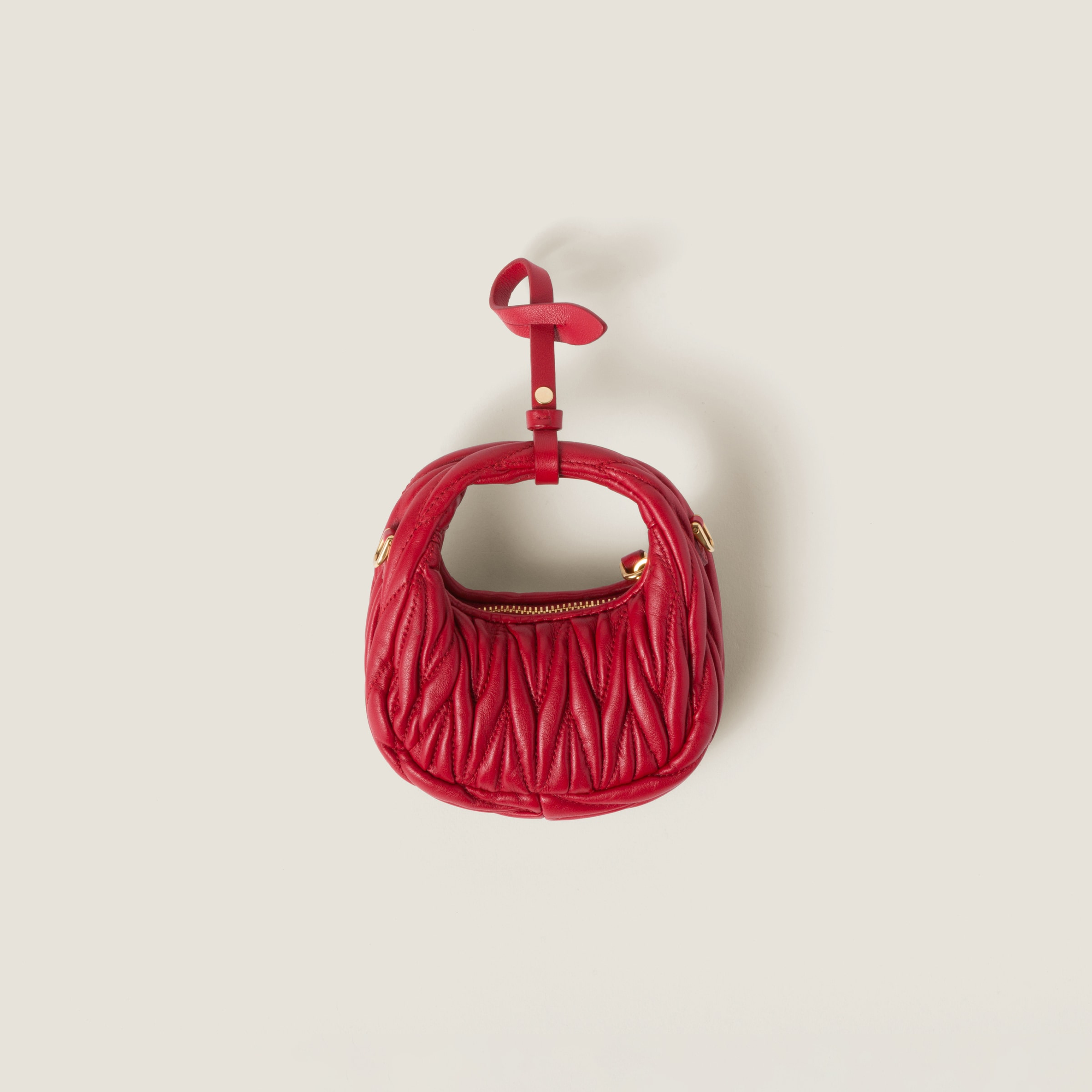 Wander matelassé nappa leather micro hobo bag - 4