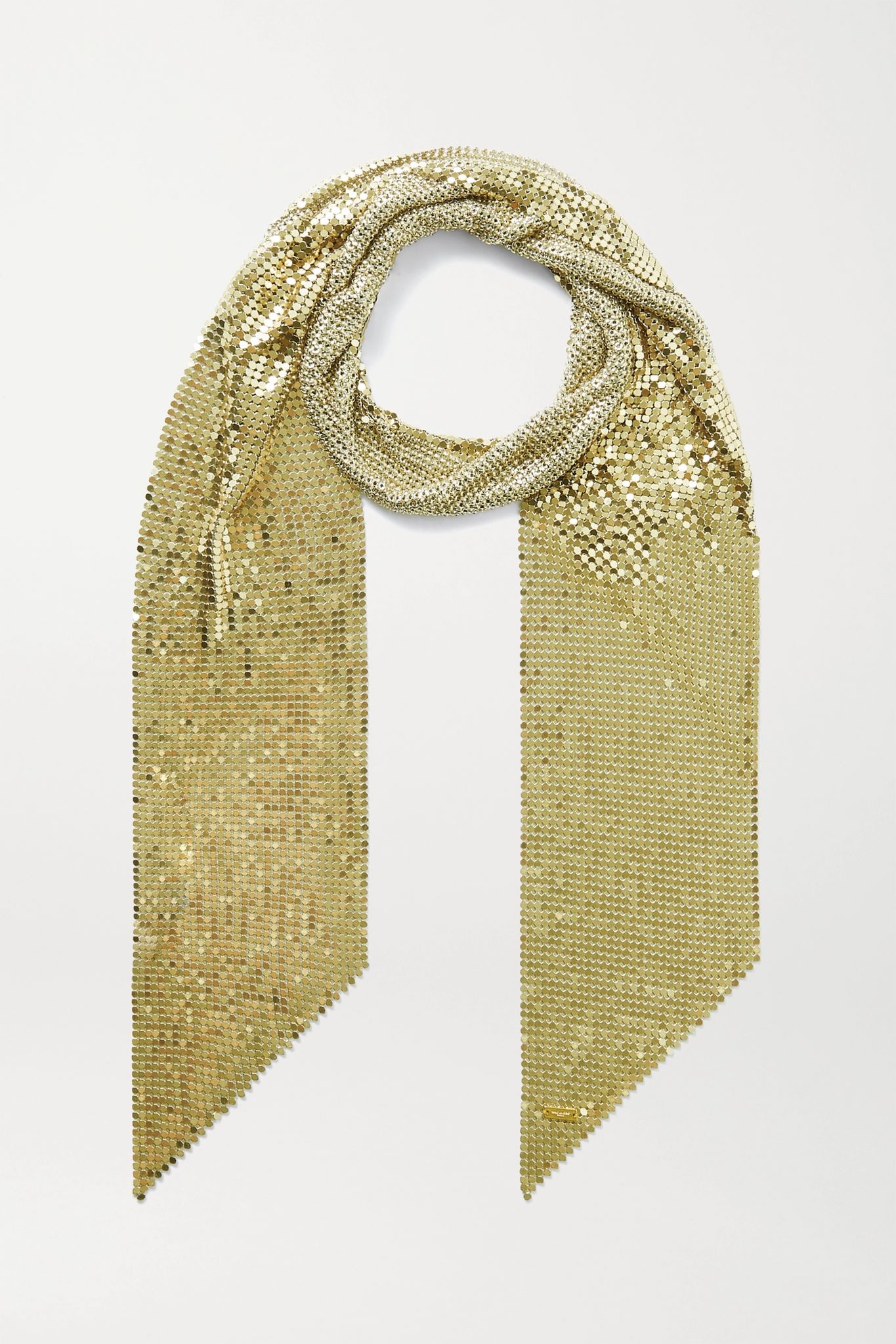 Gold-tone chainmail scarf - 1