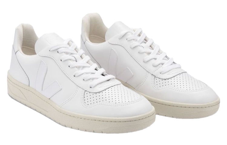 Veja V-10 Leather Lace-Up 'Extra White' VX021270 - 4