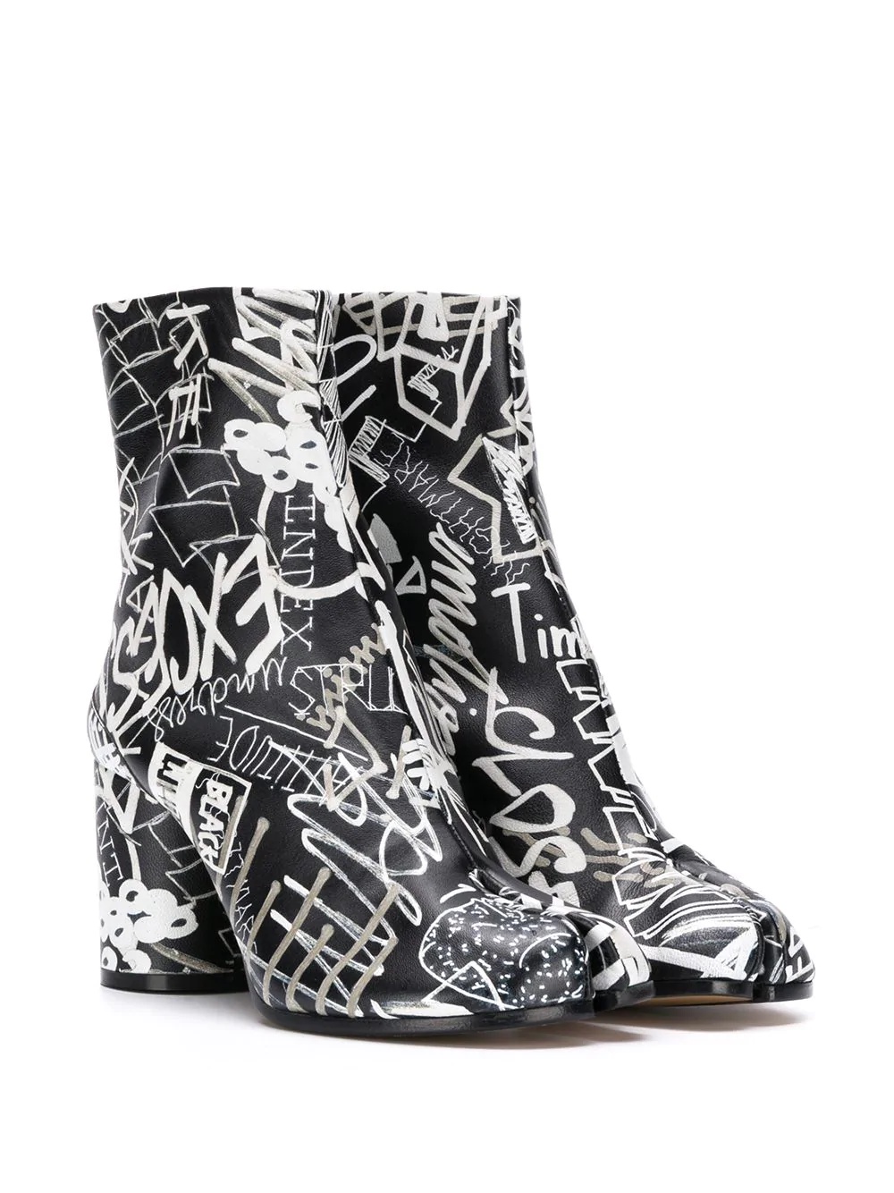 graphic print 80mm Tabi ankle boots - 2