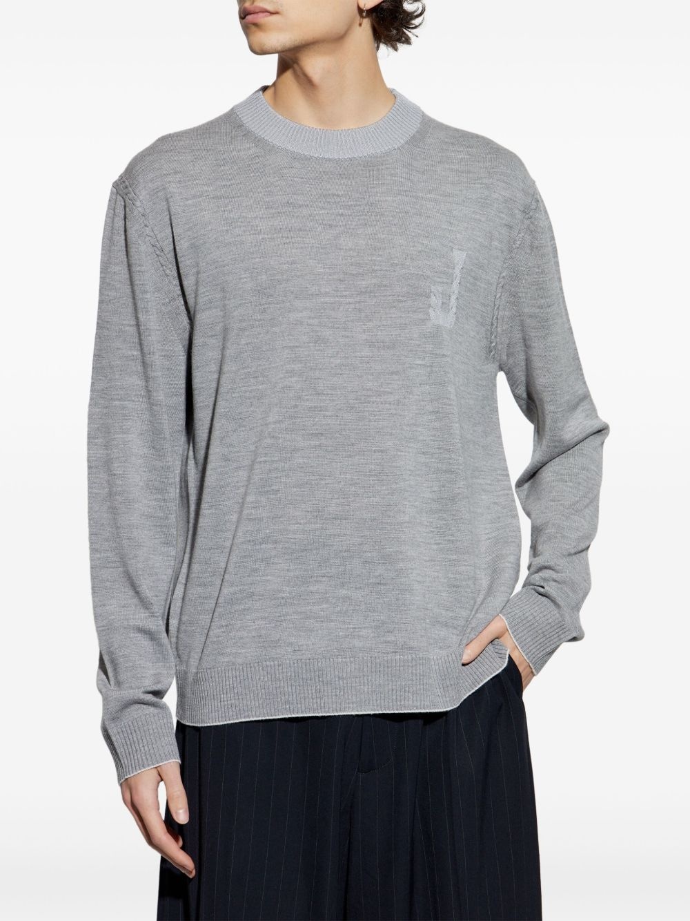 logo-embroidered jumper - 3