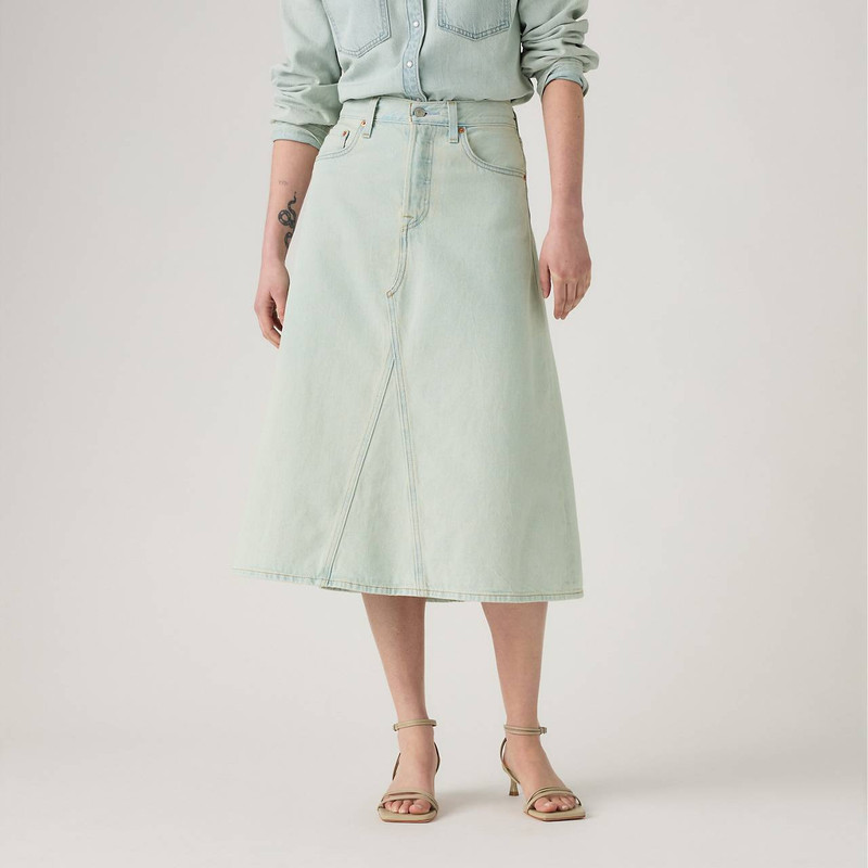 HIGH-RISE A-LINE DECON SKIRT 4