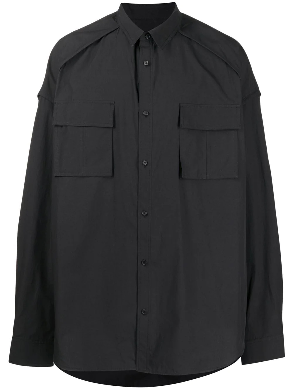 chest flap-pocket detail shirt - 1