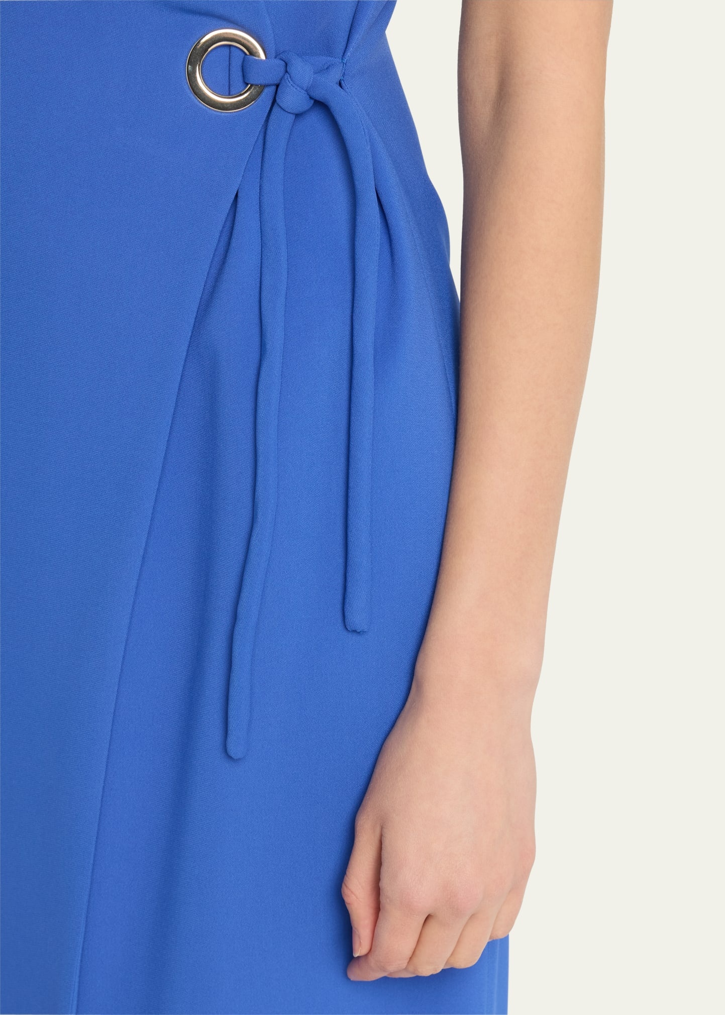 Wrap Midi Dress with Tie Detail - 5