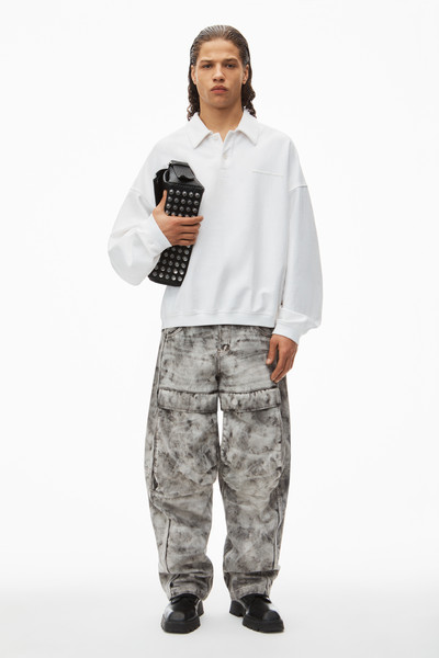 Alexander Wang puffed logo oversized polo top in cotton outlook