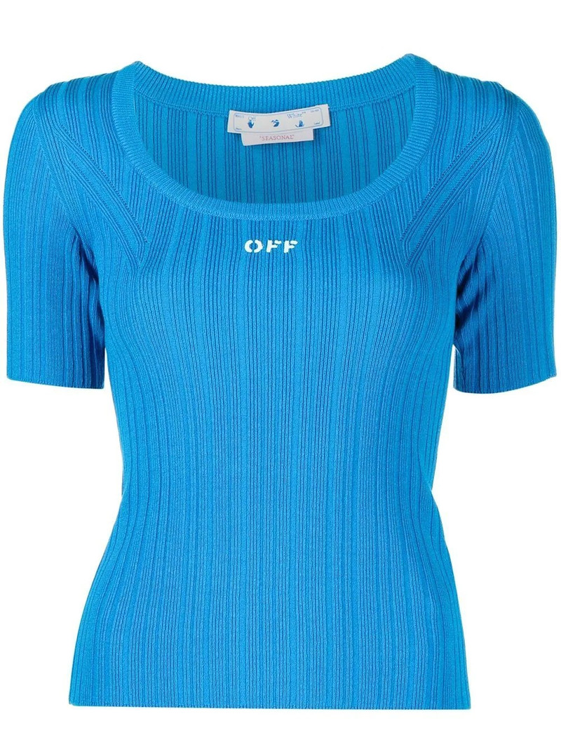logo-print knit top 1