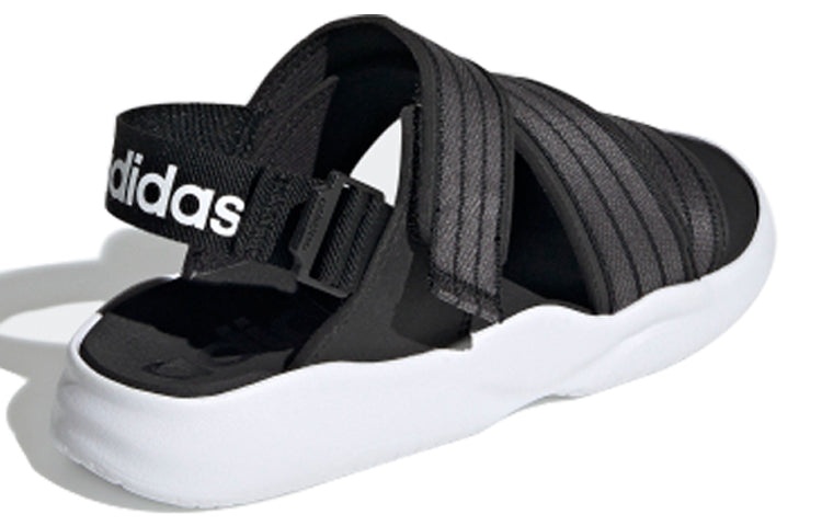 (WMNS) adidas 90s Sandal Velcro Casual Black Gray White Sandals 'Black Grey White' EG7647 - 3