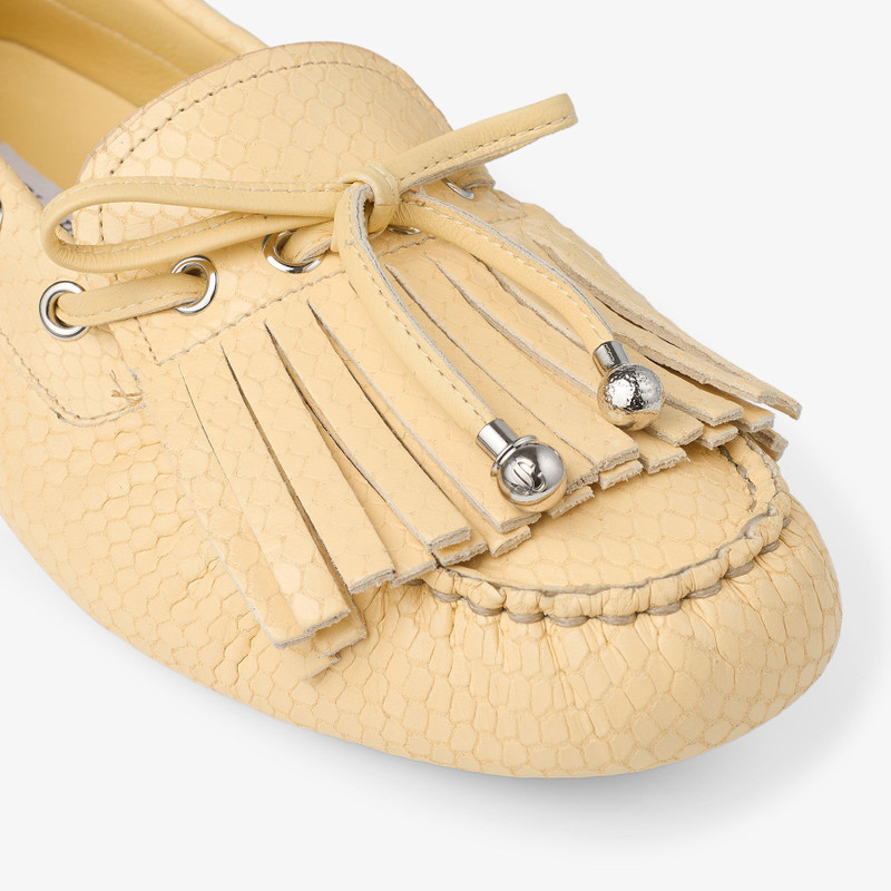 Manon F Corn Elaphe Printed Leather Loafers 3
