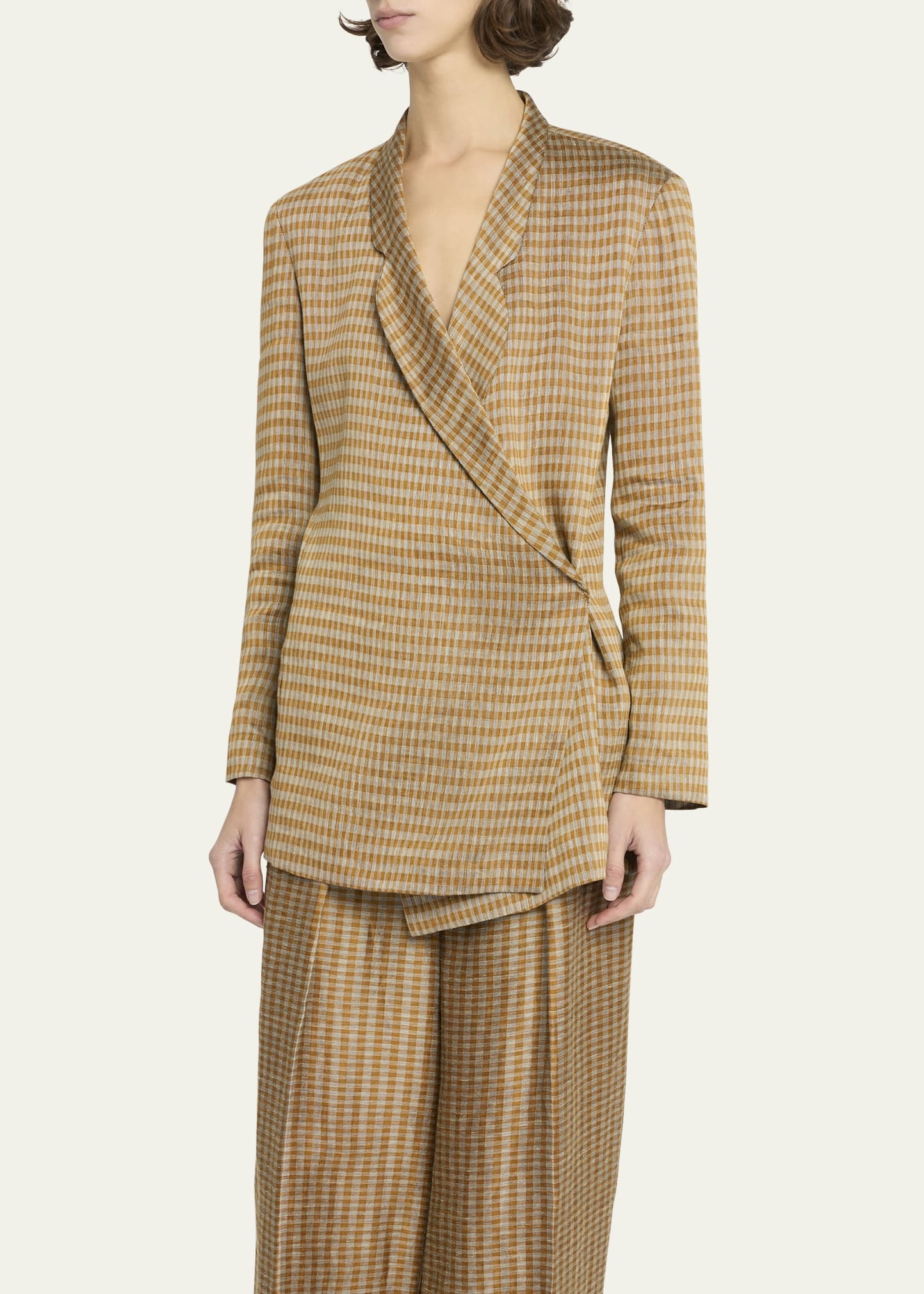 Jeremiah Check Wrap Jacket - 4