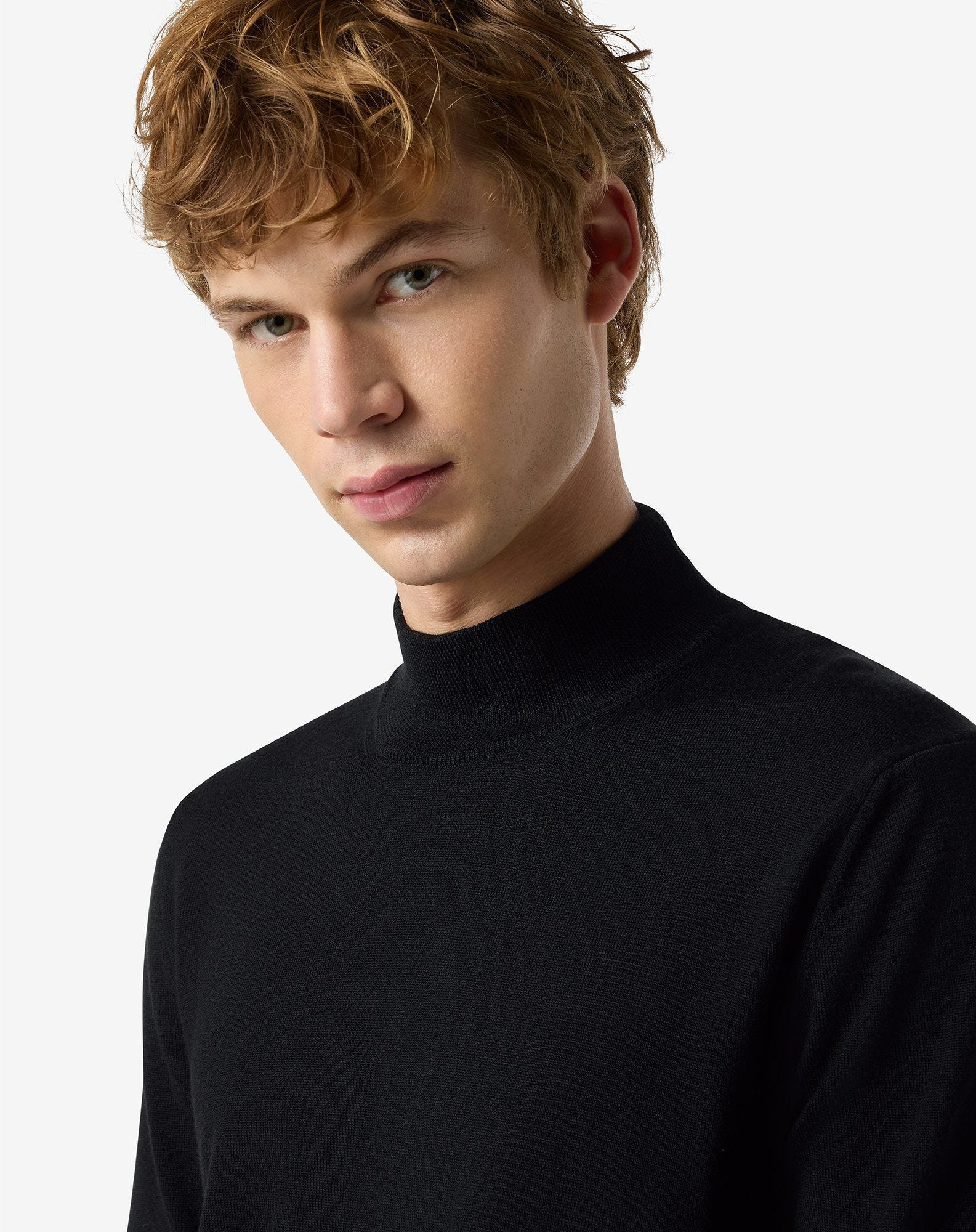 Black extra fine merino wool turtleneck - 4