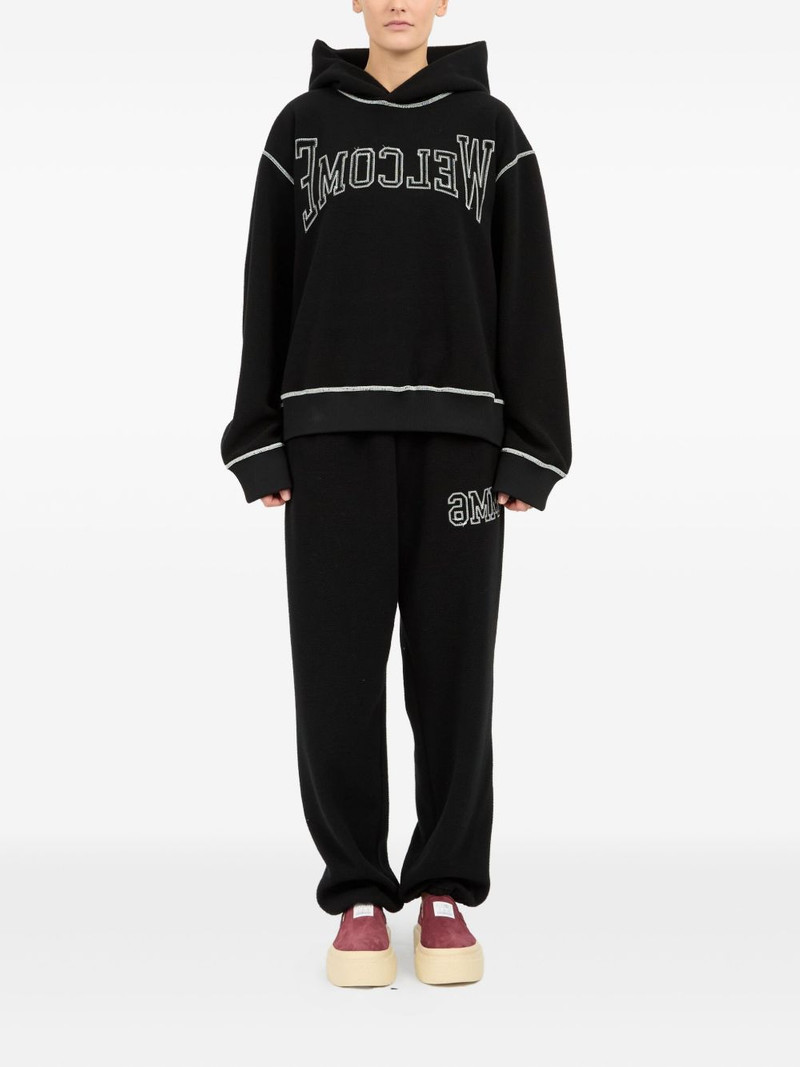 MM6 Maison Margiela logo-embroidered hoodie outlook