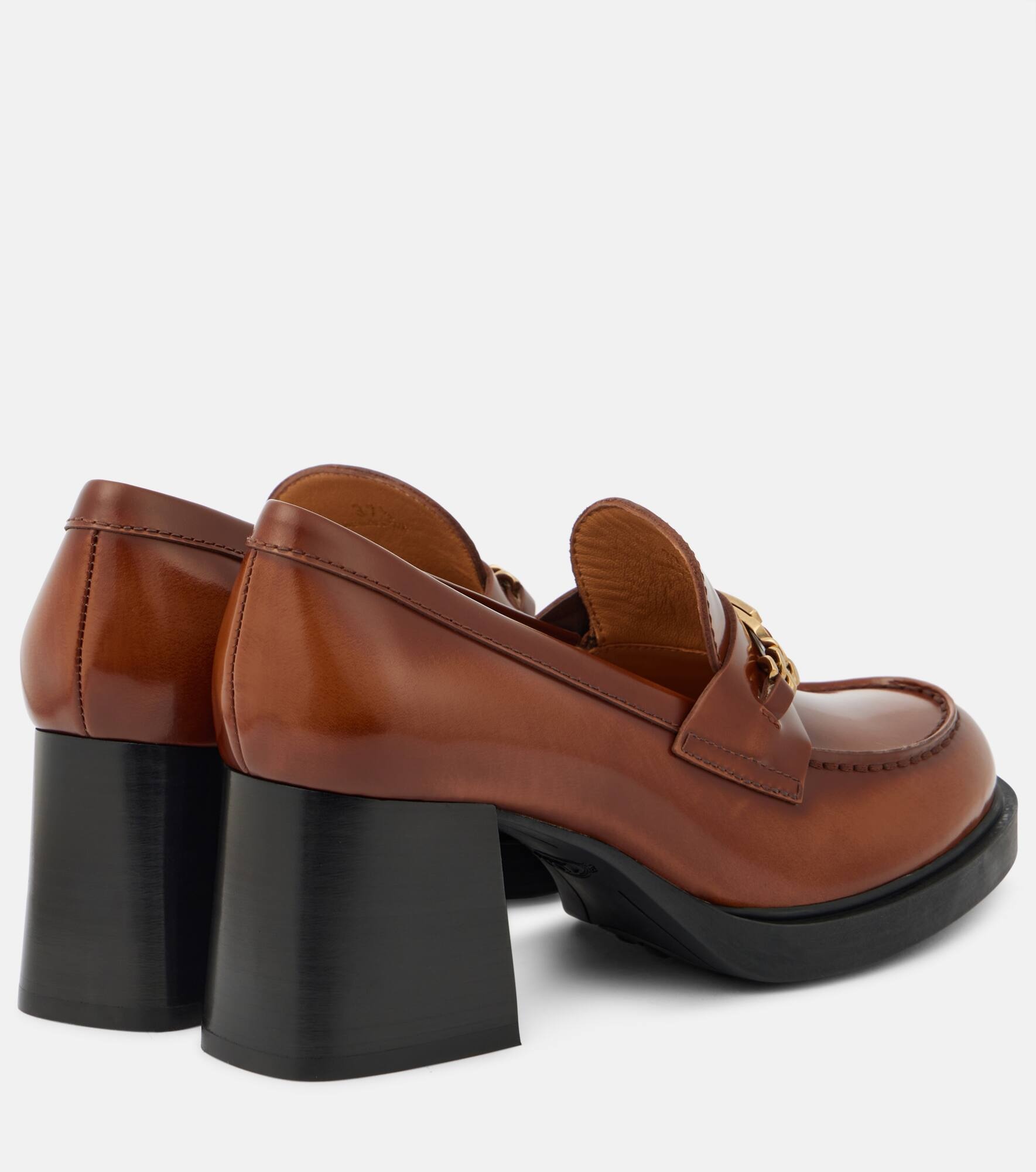 Patent leather loafer pumps - 3