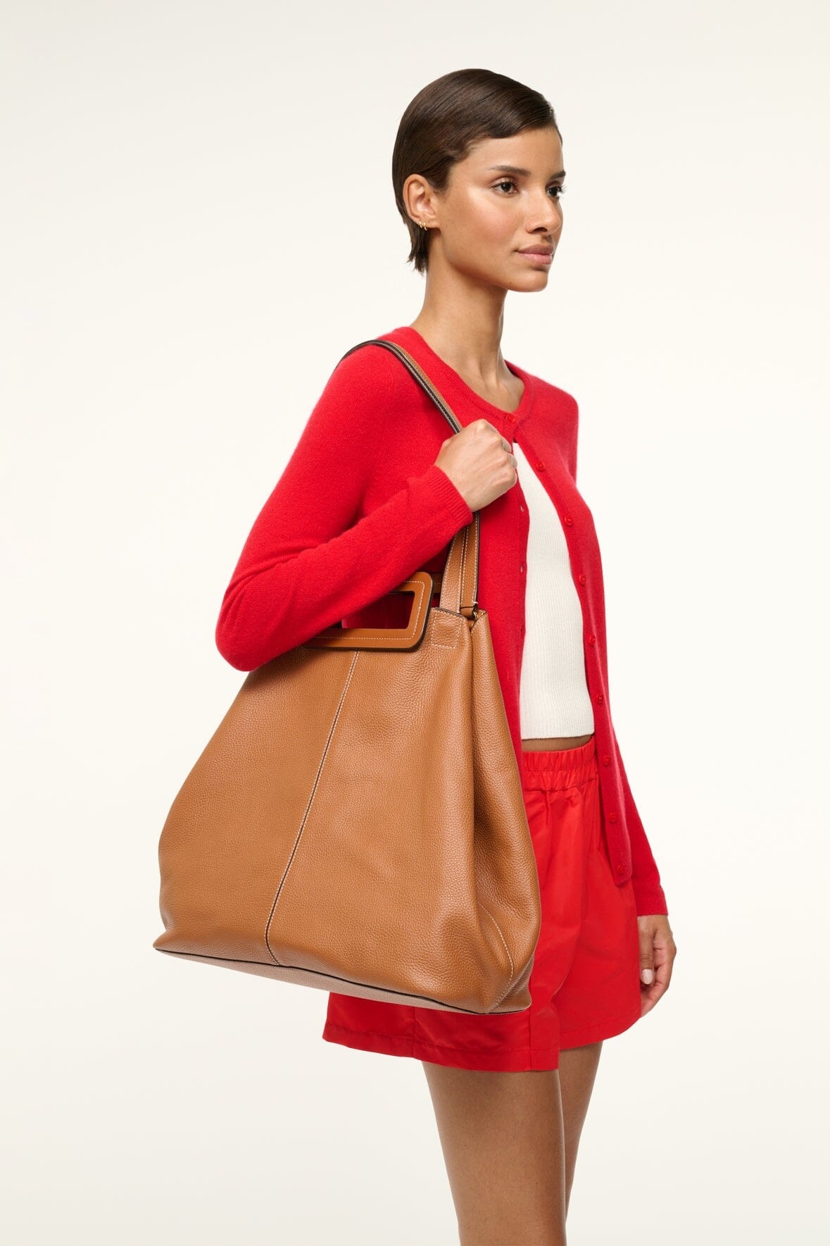 STAUD GRANDE TOTE BAG TAN - 7