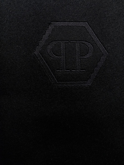 PHILIPP PLEIN hexagon logo-patch silk tie outlook