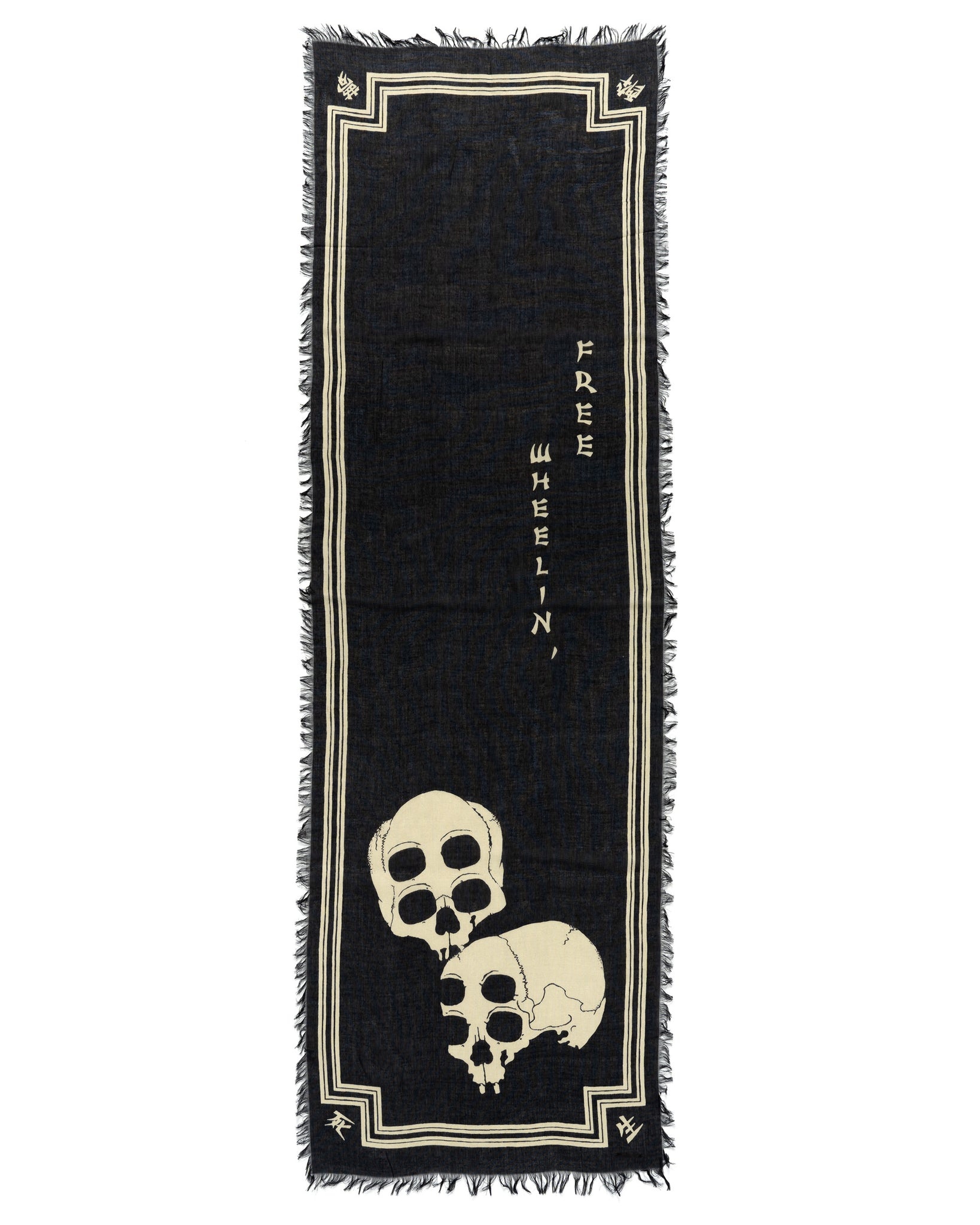 RAYON WABI SABI RAINSKULL STOLE BLACK - 2