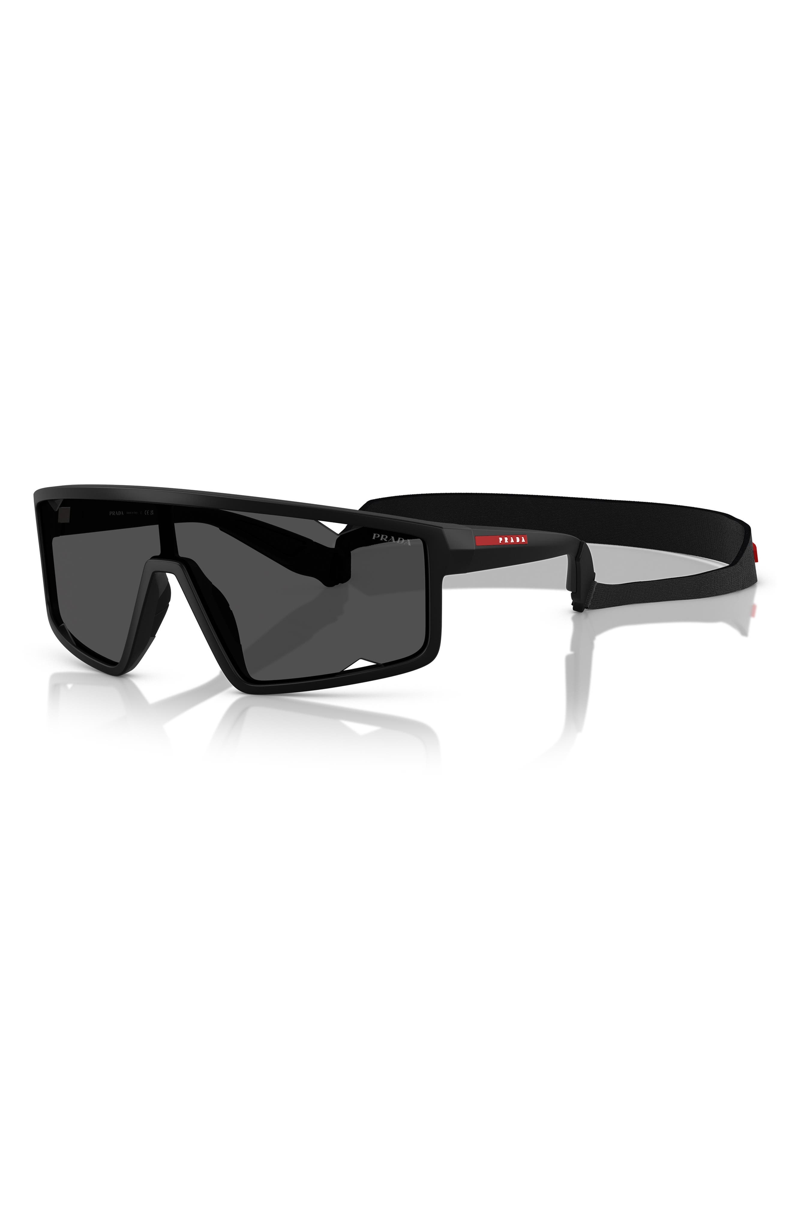 Prada PS A03S 141mm Rectangular Sunglasses in Matte Black at Nordstrom - 2