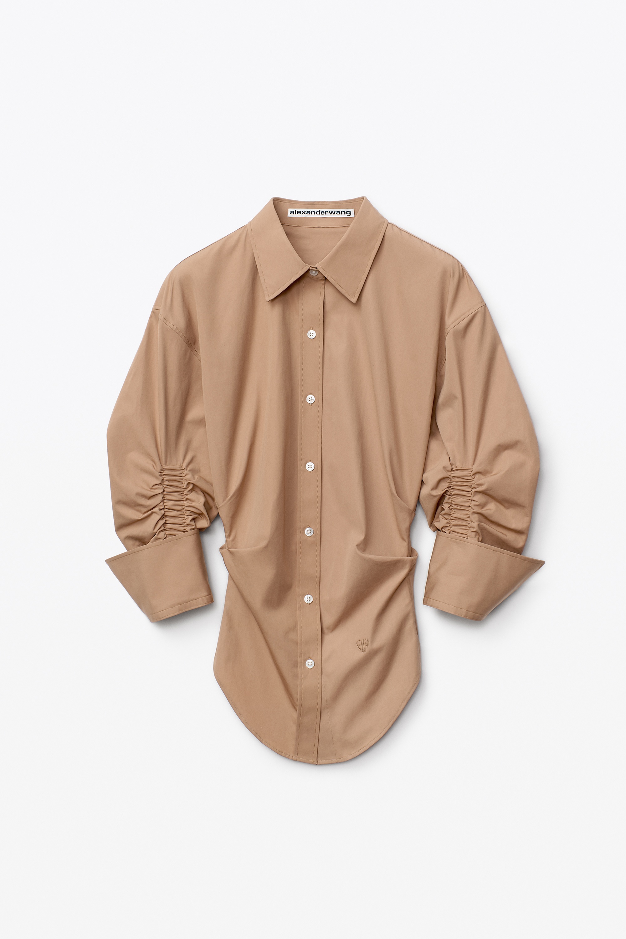 CINCHED BUTTON DOWN SHIRT - 1