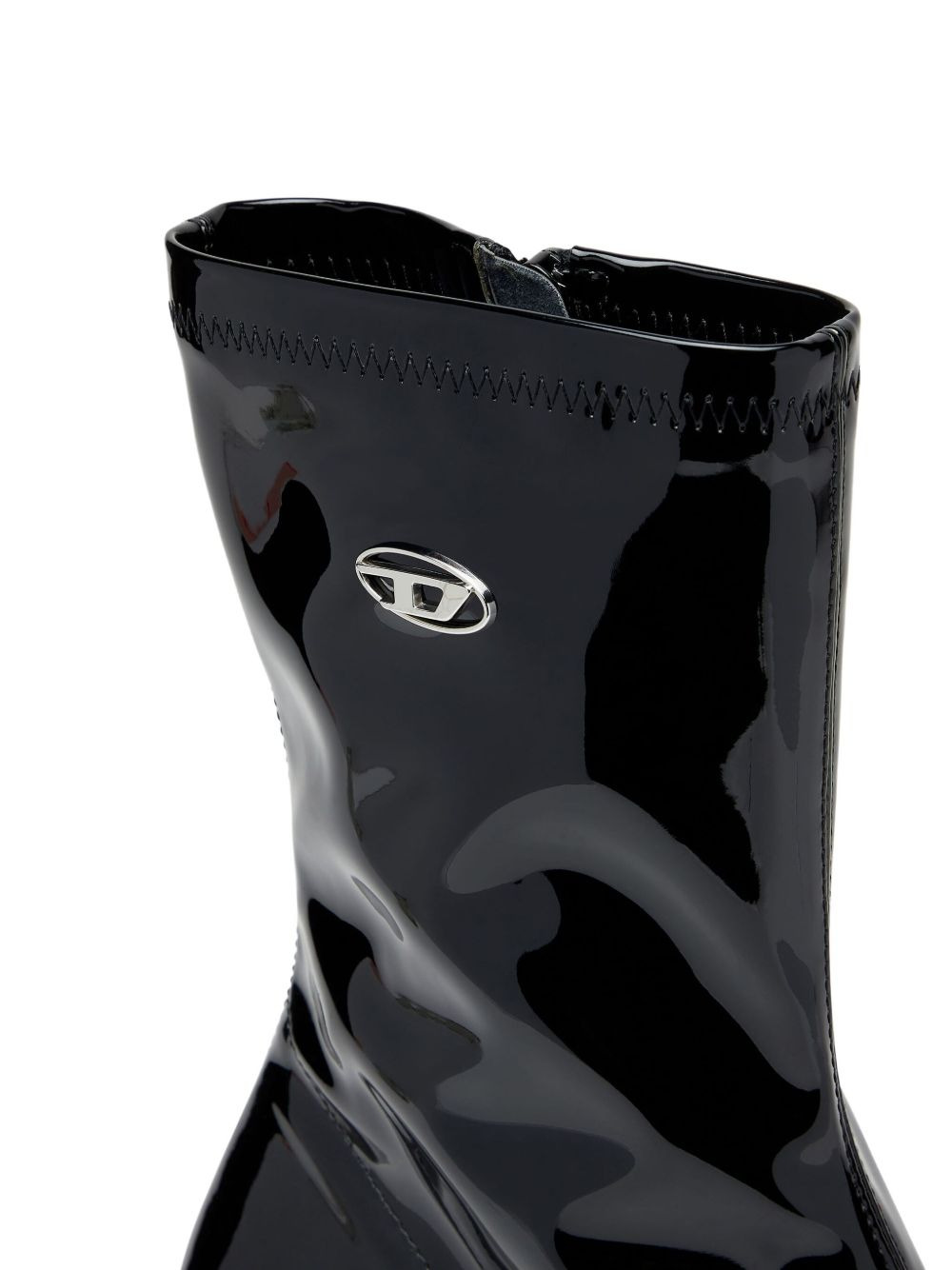 75mm Amber logo-plaque ankle boots - 3