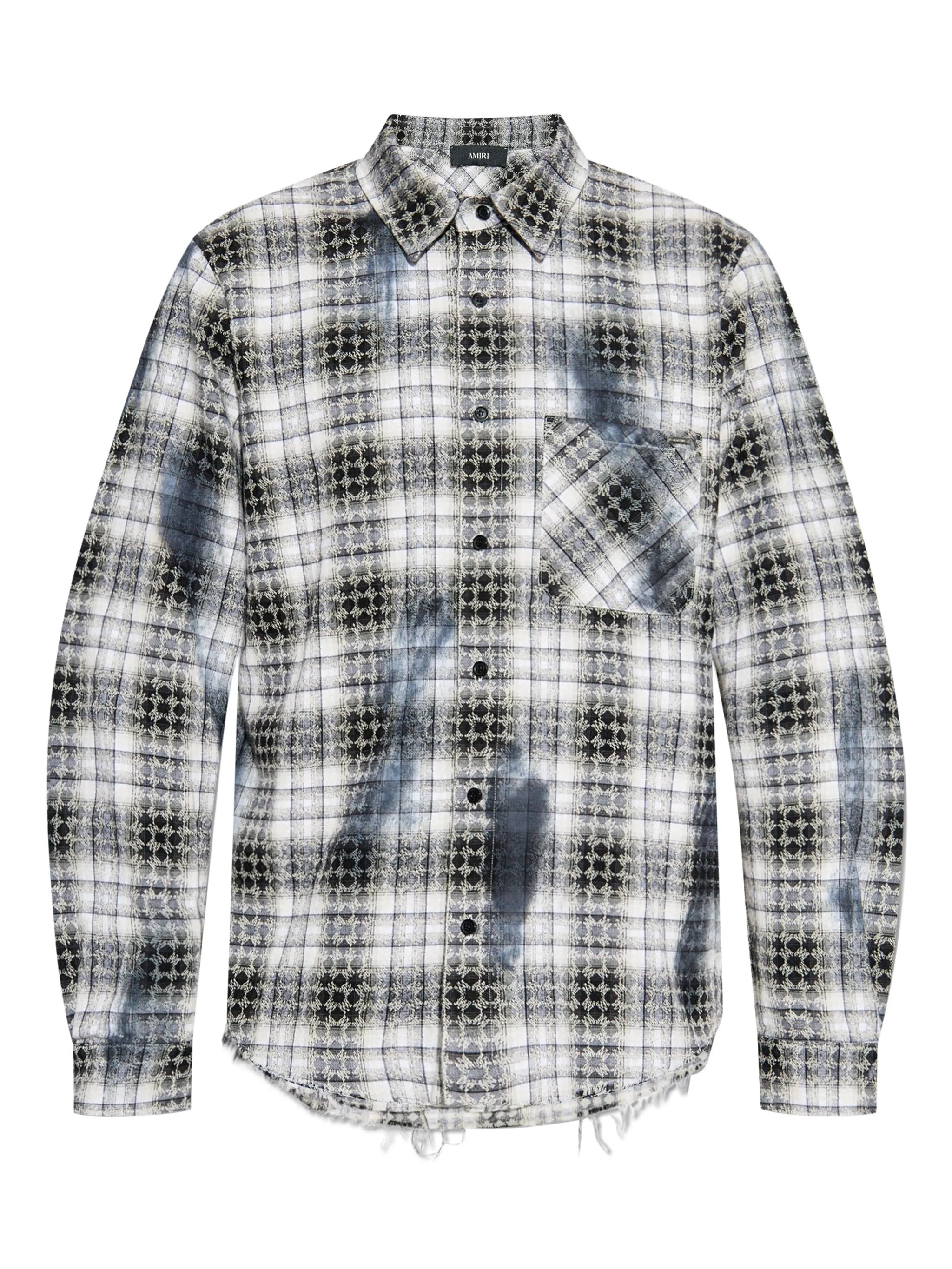 Amiri Frayed Checked Shirt - 1