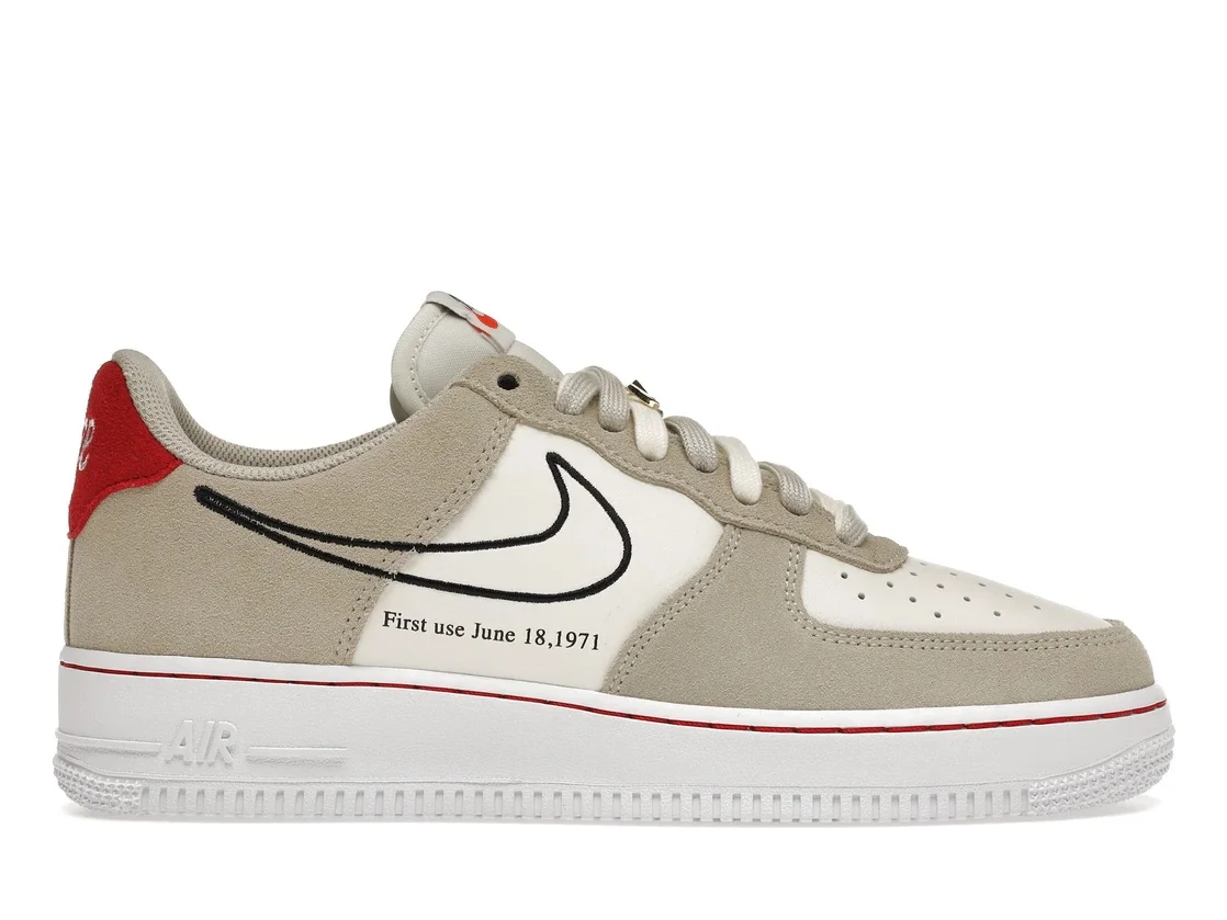 Nike Air Force 1 Low First Use Light Sail Red - 1