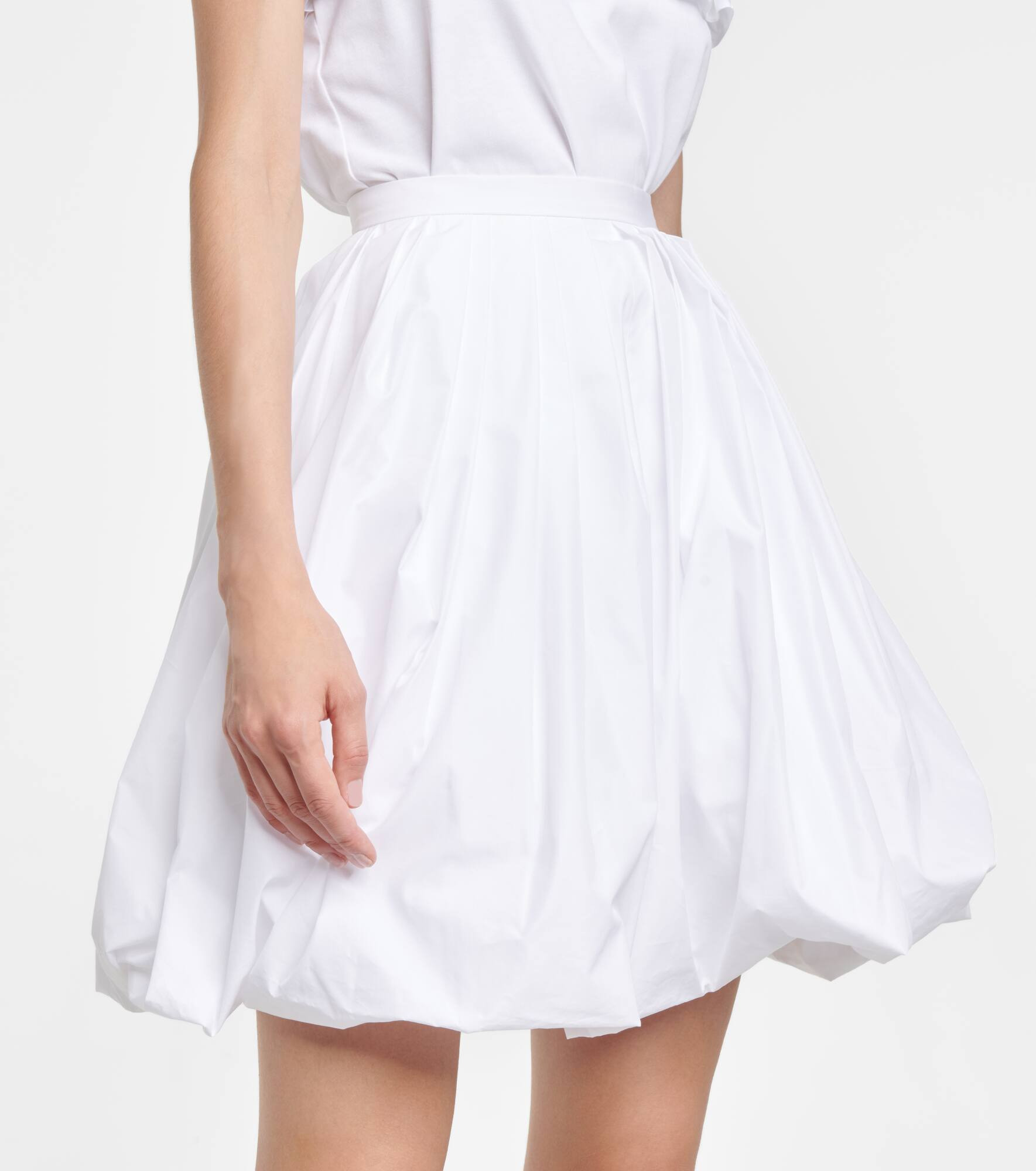 Cotton-blend poplin miniskirt - 4